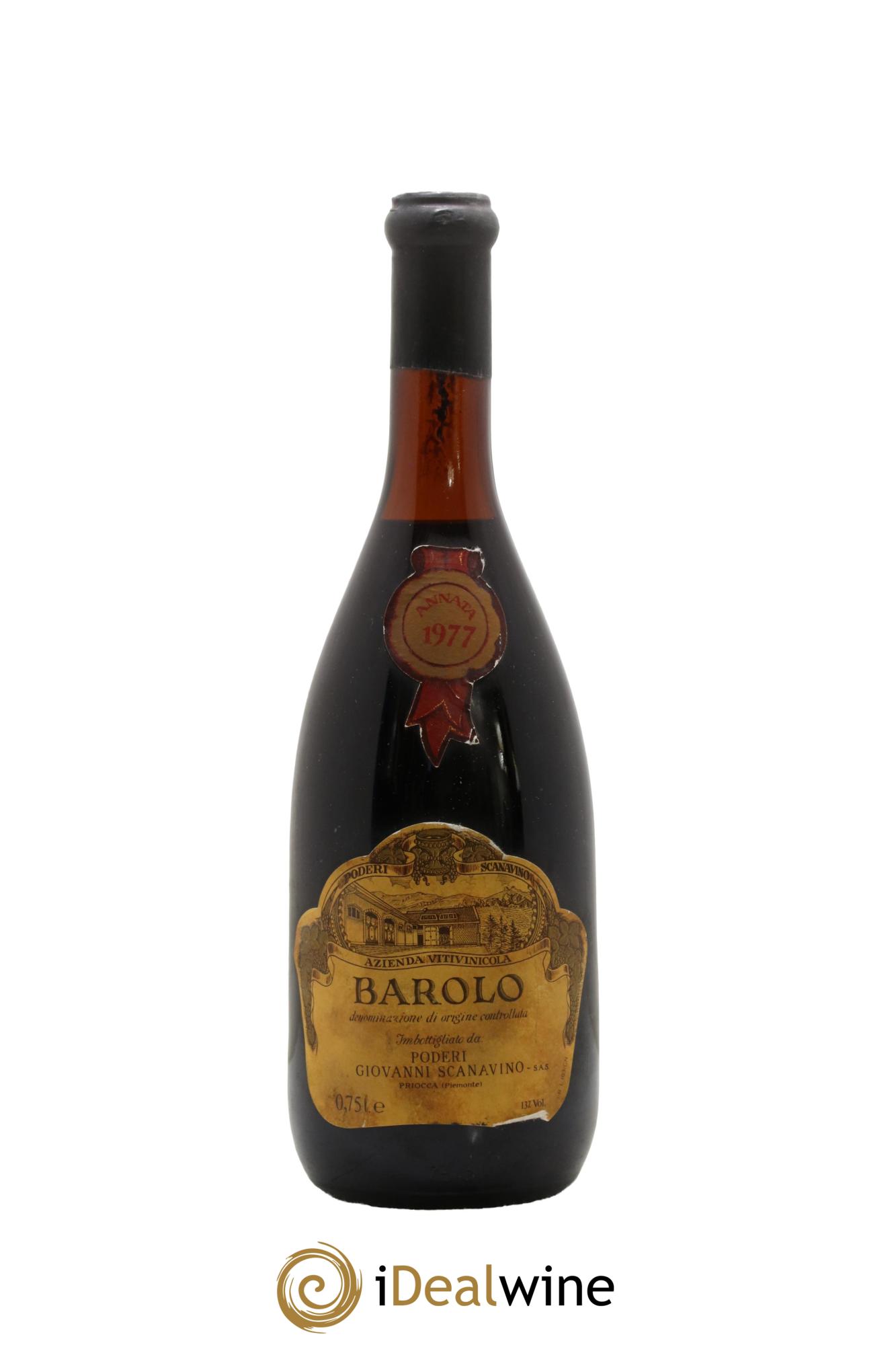 Barolo DOCG Giovanni Scanavino 1977 - Lotto di 1 bottiglia - 0