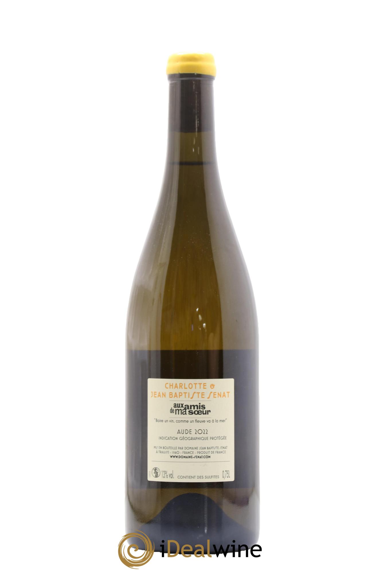 Aude Aux amis de ma soeur Jean-Baptiste Sénat  2022 - Lot de 1 bouteille - 1