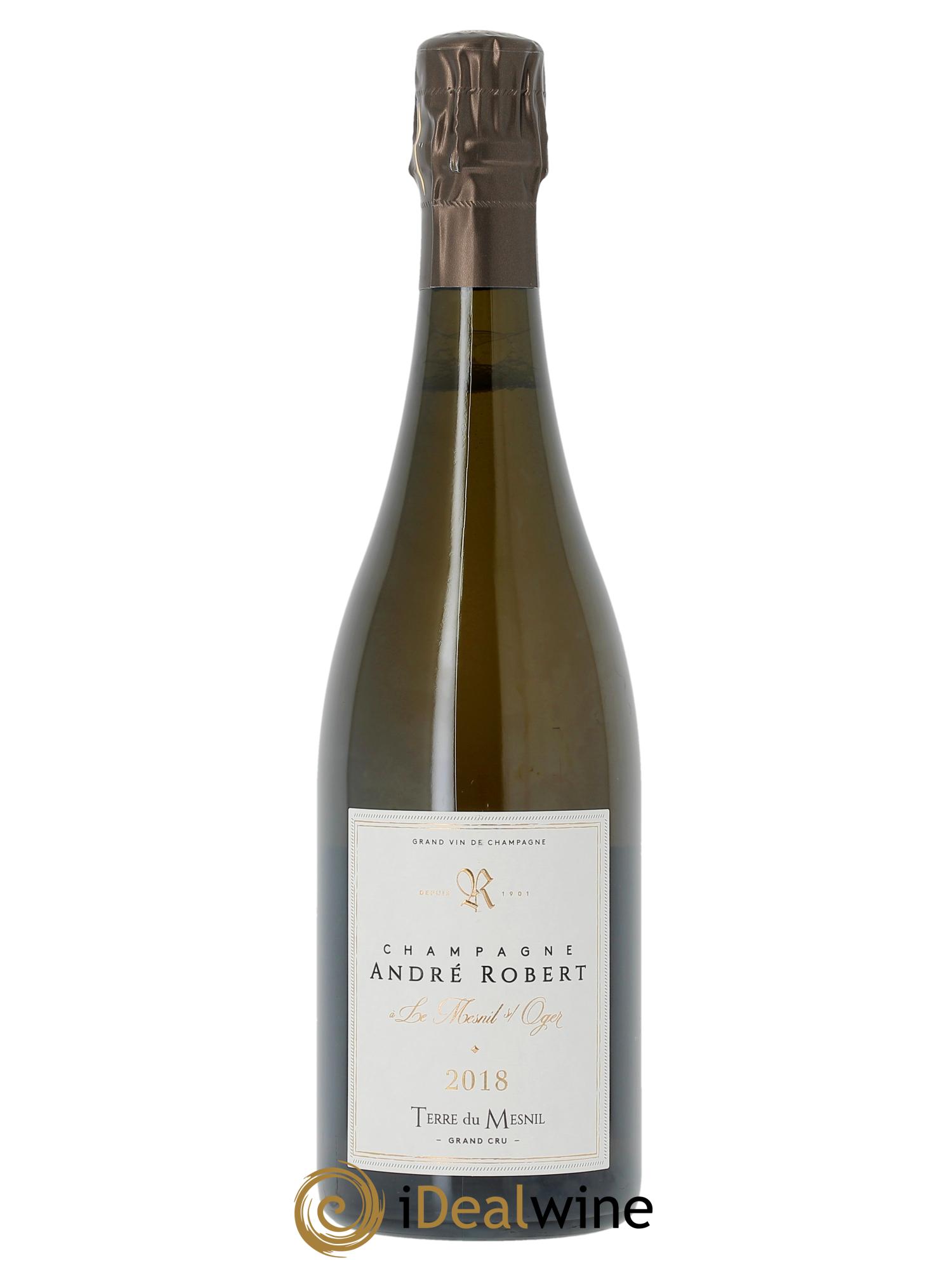 Terre du Mesnil Blanc de Blancs Grand Cru Brut André Robert 2018 - Lot de 1 bouteille - 0