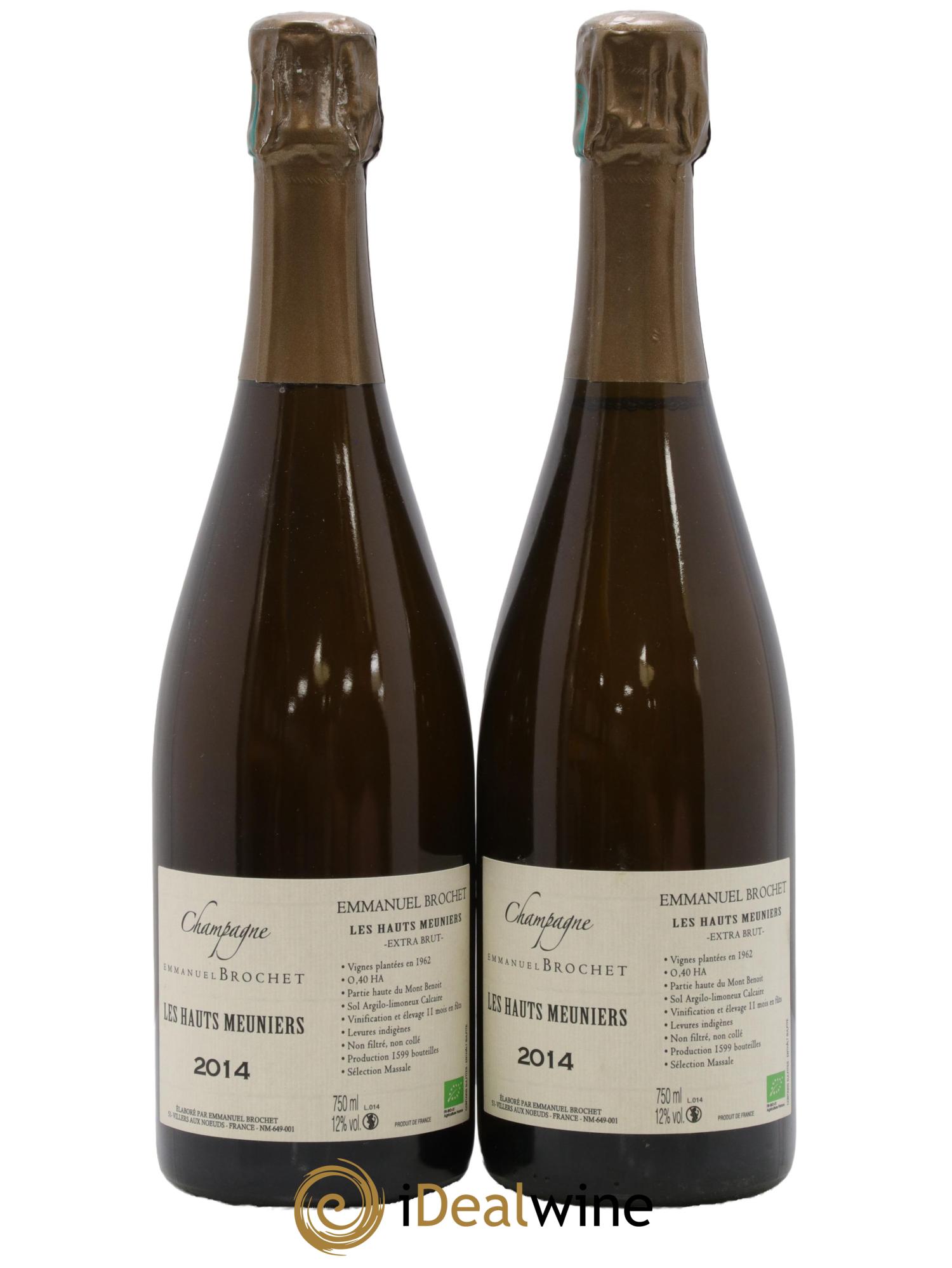 Les Hauts Meuniers Extra-Brut Emmanuel Brochet Les hauts Meuniers Emmanuel Brochet 2014 - Lot de 2 bouteilles - 0