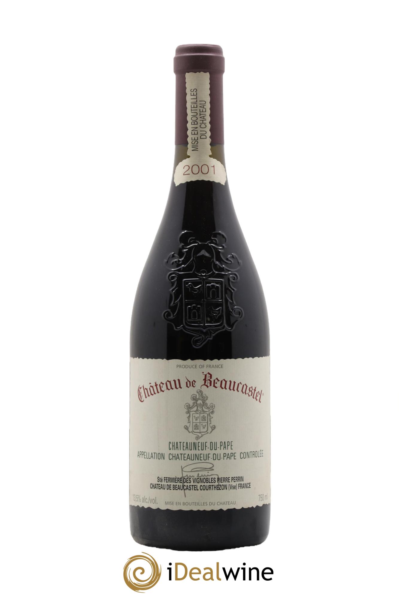 Châteauneuf-du-Pape Château de Beaucastel Famille Perrin 2001 - Lot de 1 bouteille - 0