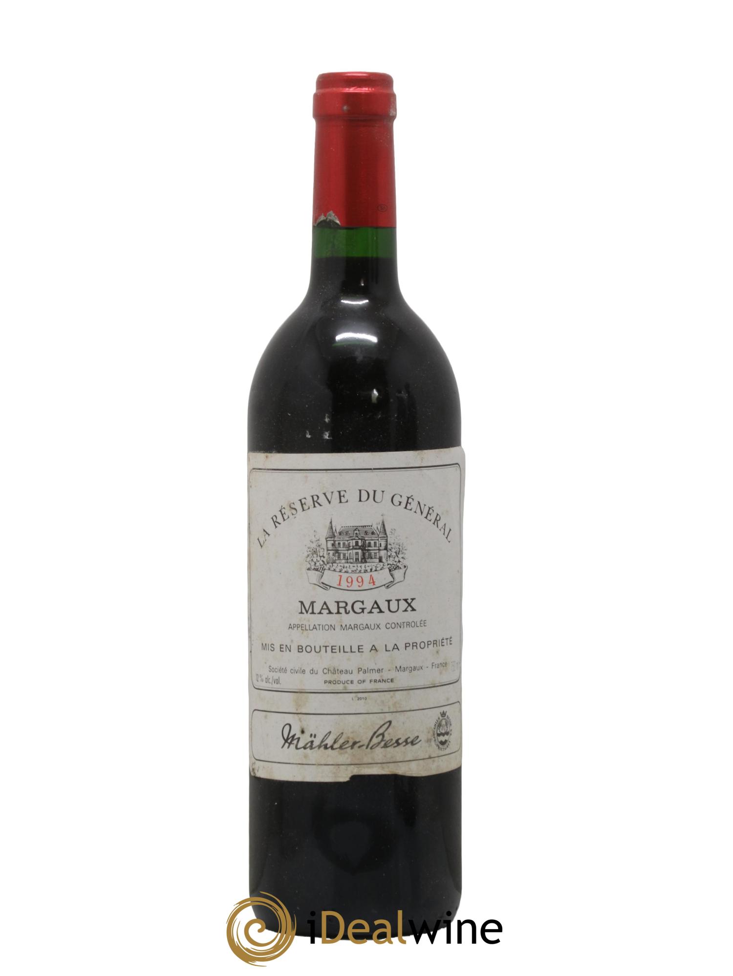 Bordeaux Margaux Réserve du Général Château Palmer 1994 - Lot de 1 bouteille - 0