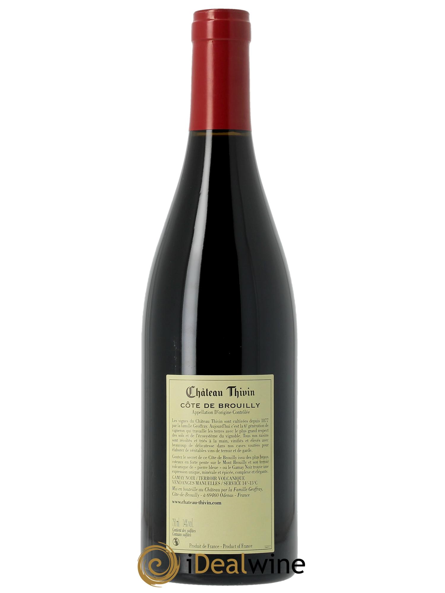 Côte de Brouilly Cuvée Zaccharie Château Thivin  2022 - Lotto di 1 bottiglia - 1