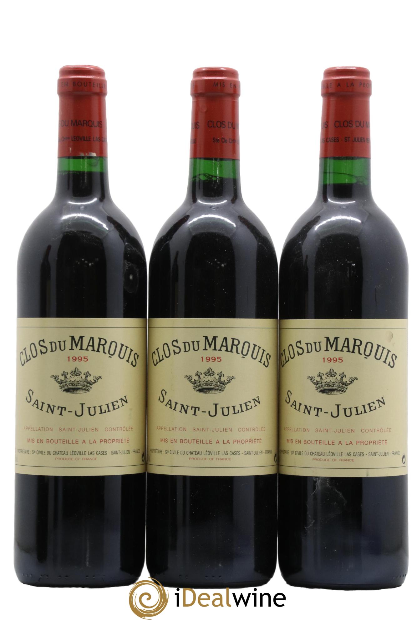 Clos du Marquis 1995 - Lot of 3 bottles - 0