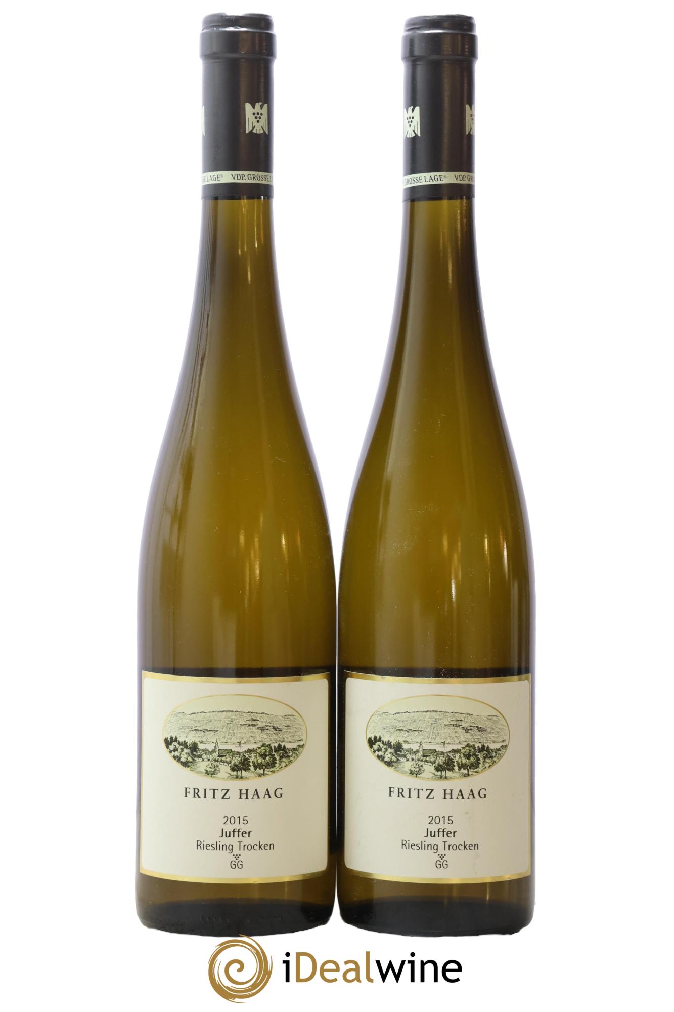 Allemagne Mosel-Saar Brauneberger Juffer Riesling Trocken GG Fritz Haag 2015 - Lot de 2 bouteilles - 0