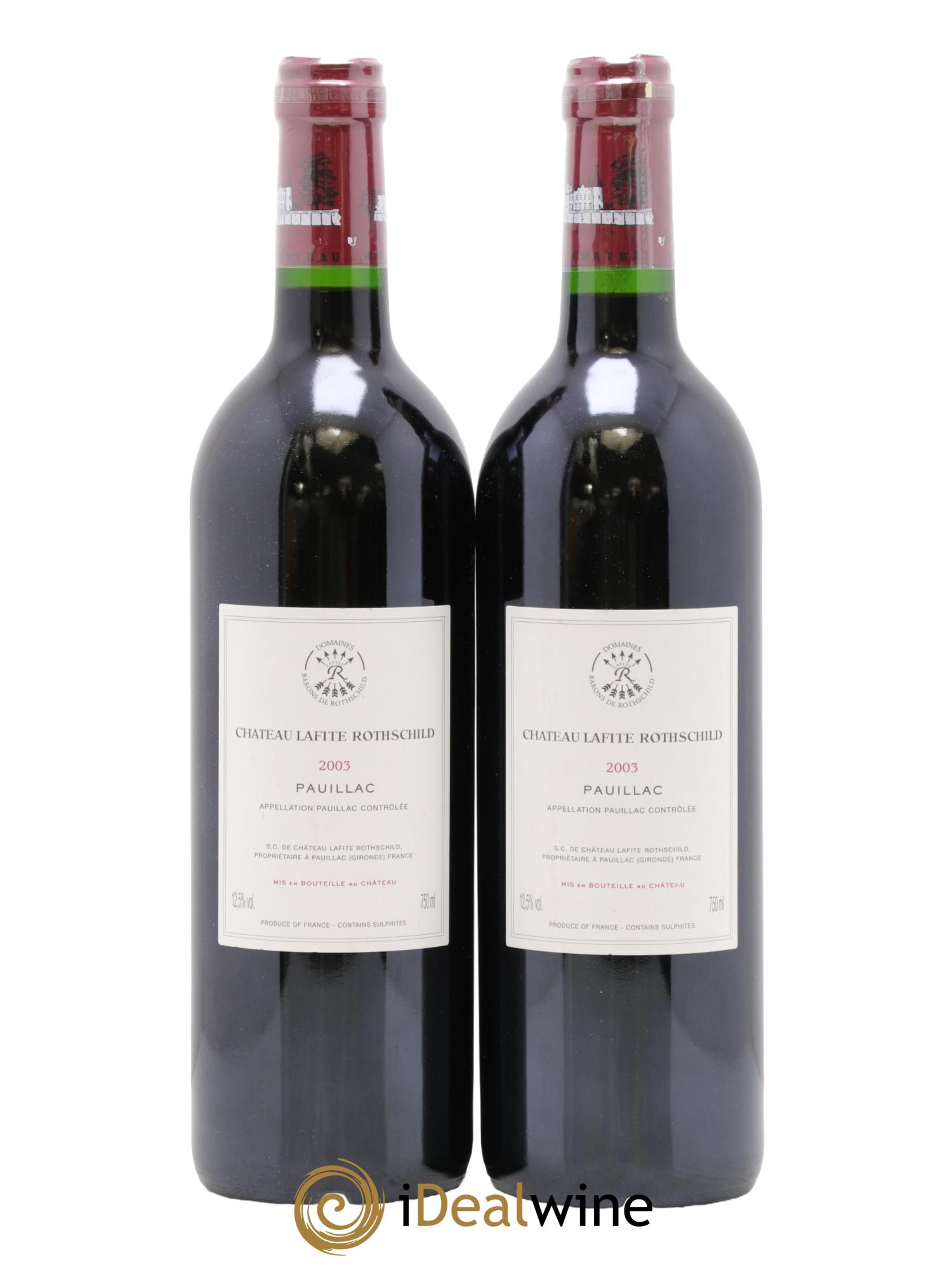 Château Lafite Rothschild 1er Grand Cru Classé 2003 - Posten von 2 Flaschen - 1