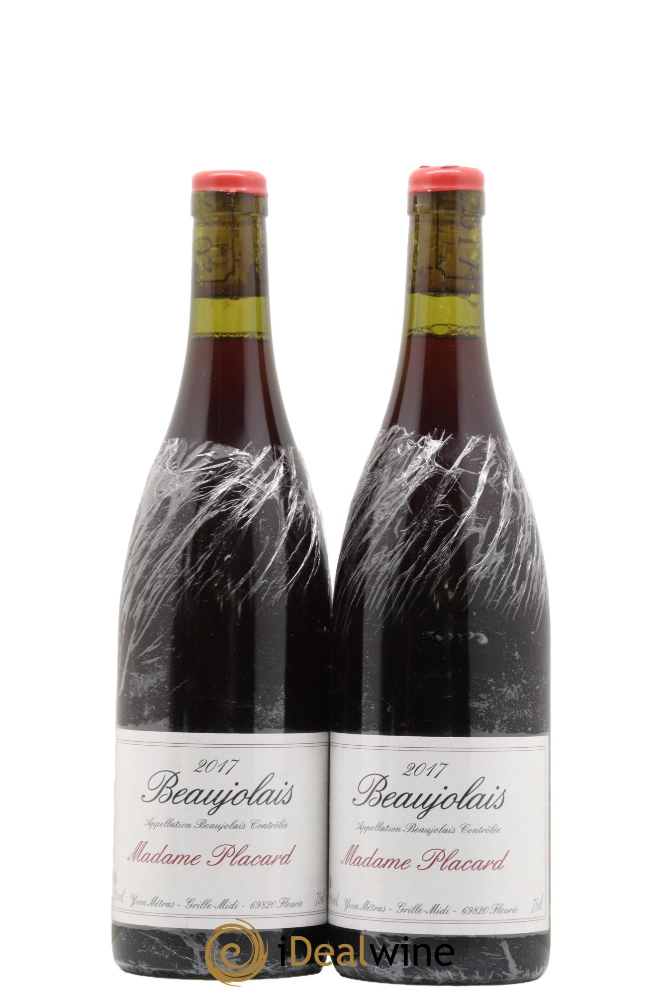 Beaujolais Madame Placard Yvon Métras 2017 - Lot de 2 bouteilles - 0