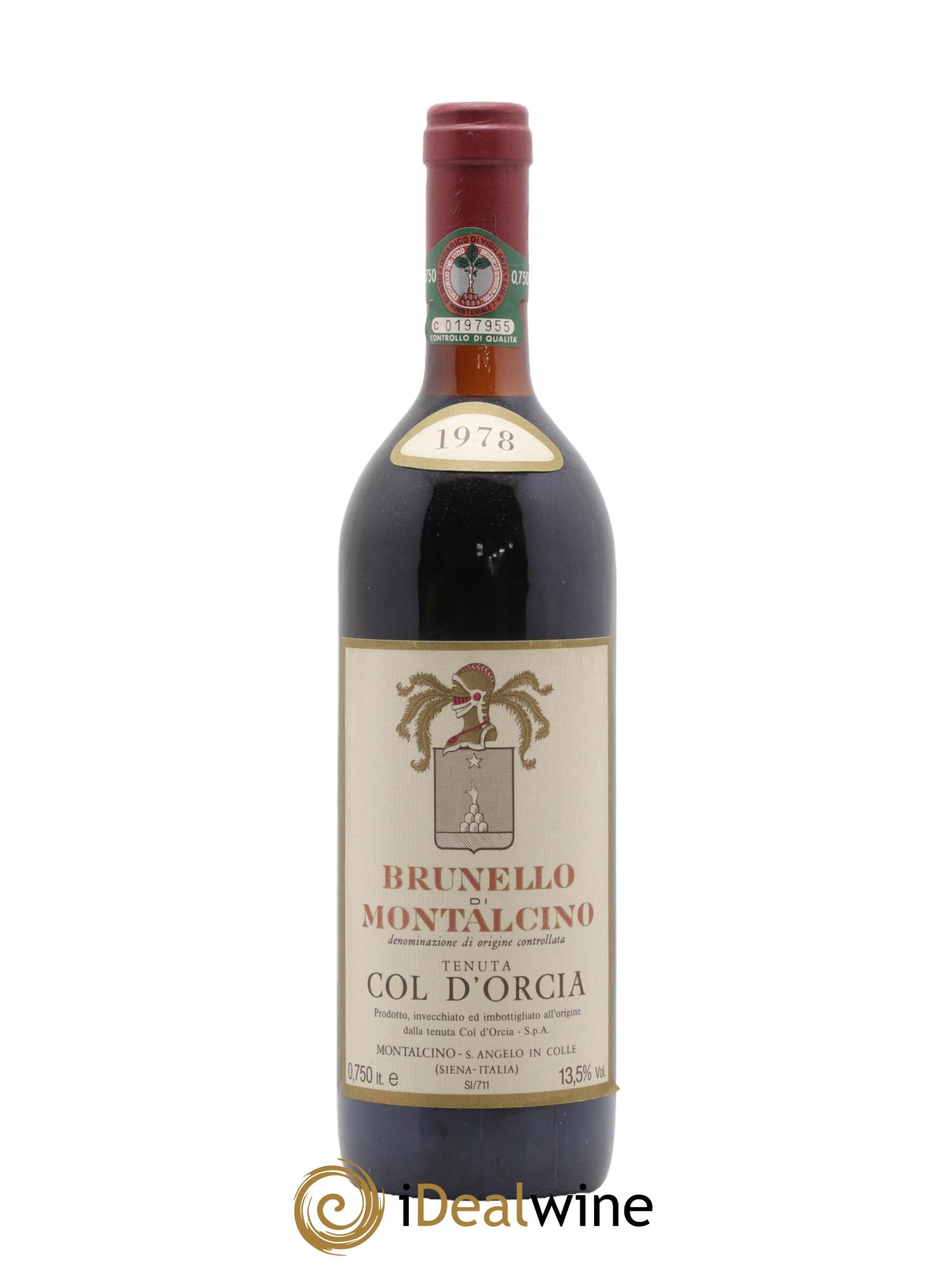 Brunello di Montalcino DOCG Tenuta Col d'Orcia 1978 - Lot de 1 bouteille - 0