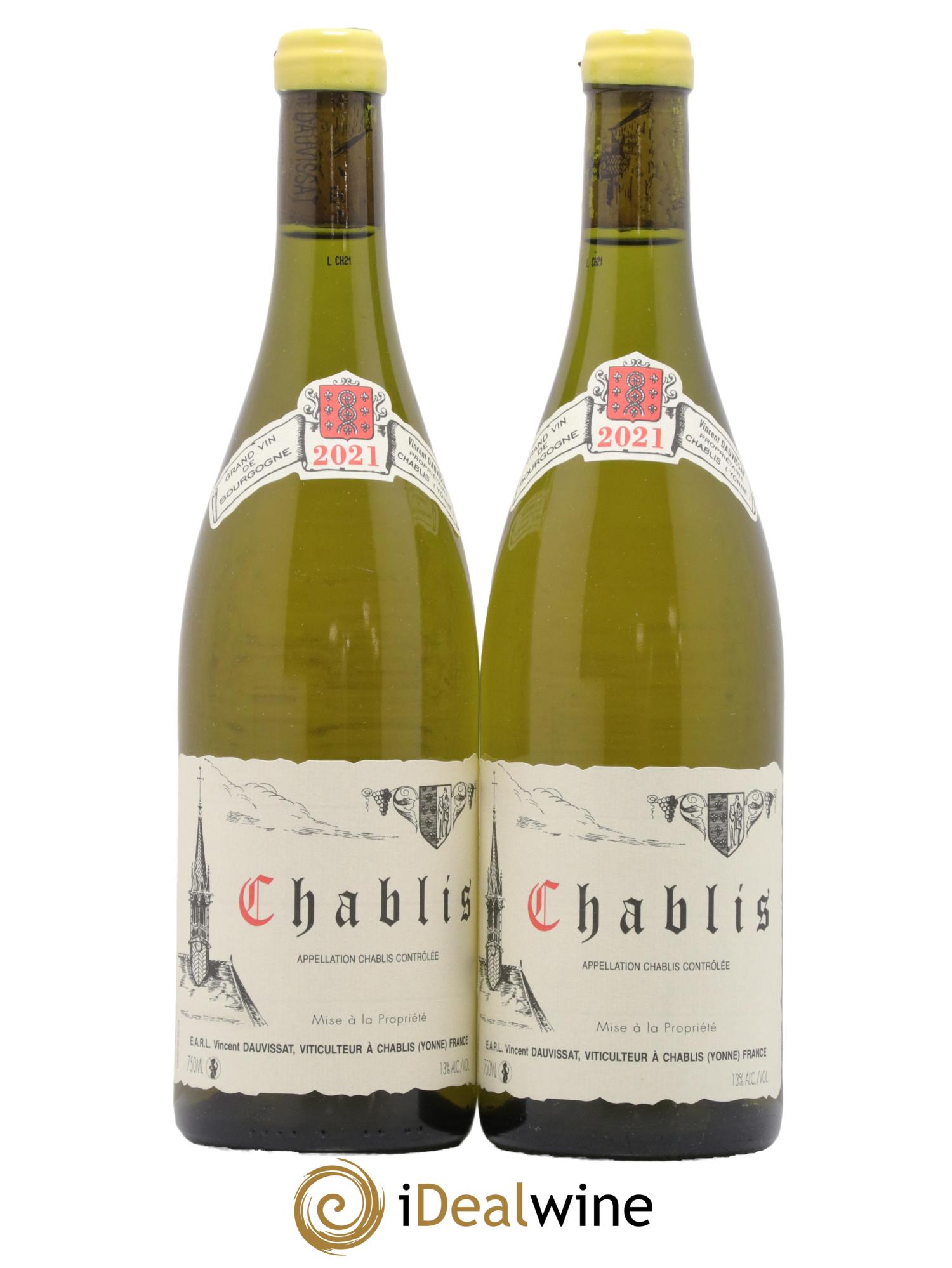 Chablis Vincent Dauvissat (Domaine) 2021 - Lot de 2 bouteilles - 0