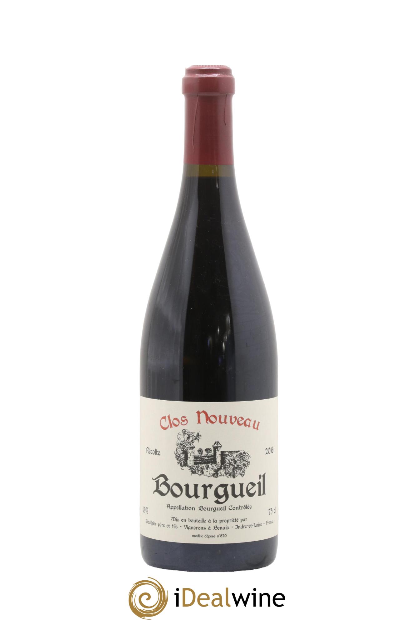 Bourgueil Clos Nouveau Domaine du Bel Air 2016 - Lot de 1 bouteille - 0