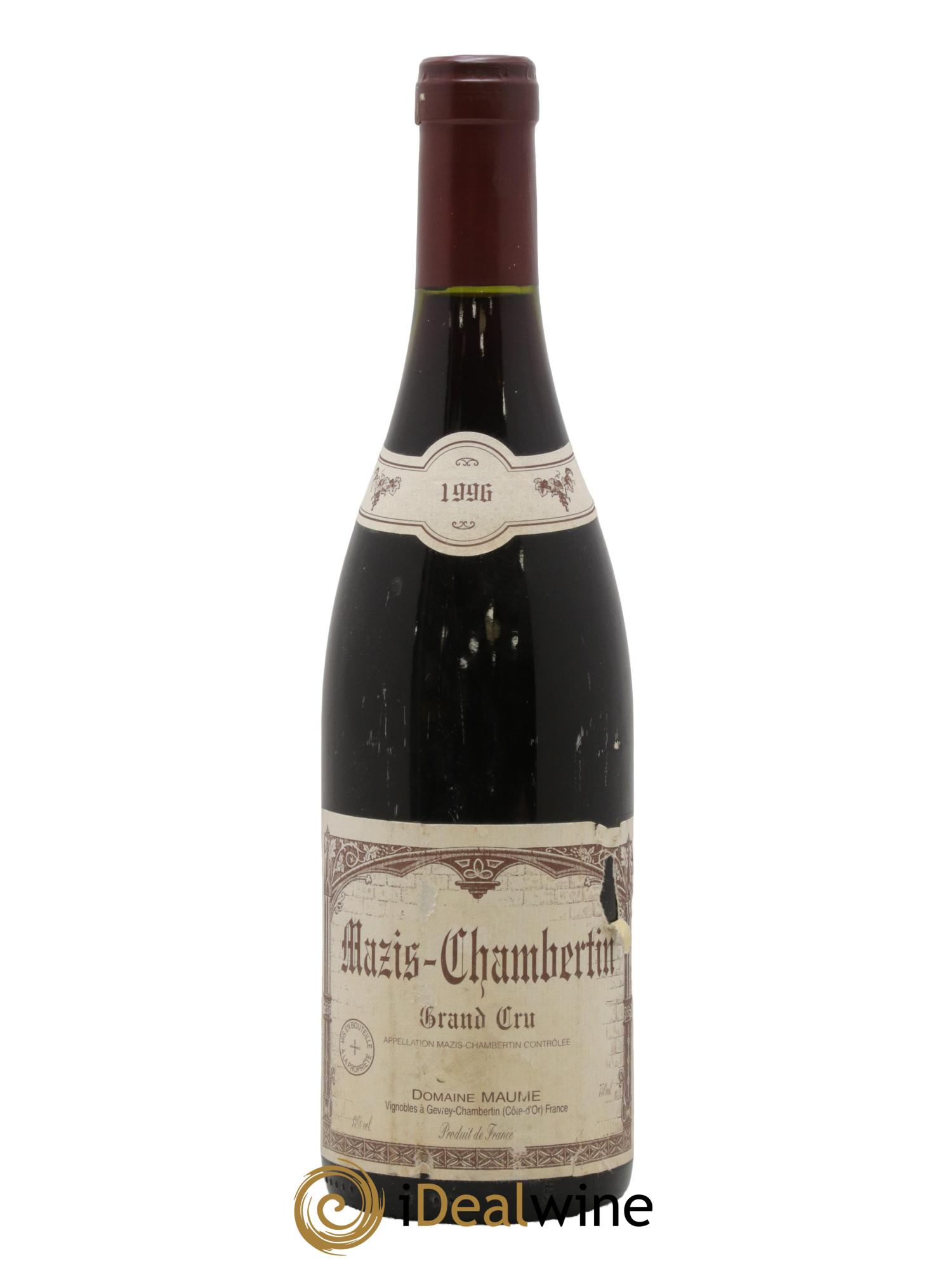 Mazis-Chambertin Grand Cru Maume (Domaine) 1996 - Lot de 1 bouteille - 0