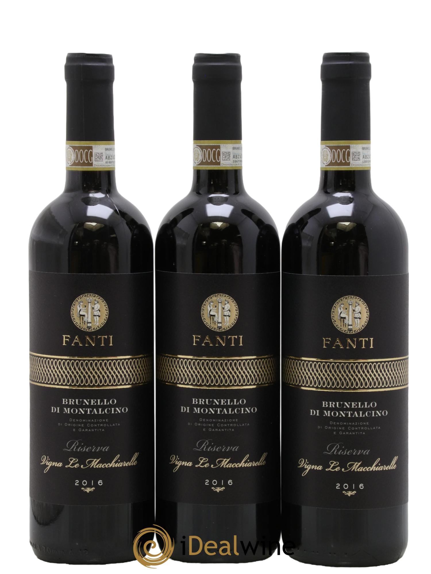 Brunello di Montalcino Riserva Vigna Le Macchiarelle Fanti 2016 - Lotto di 3 bottiglie - 0