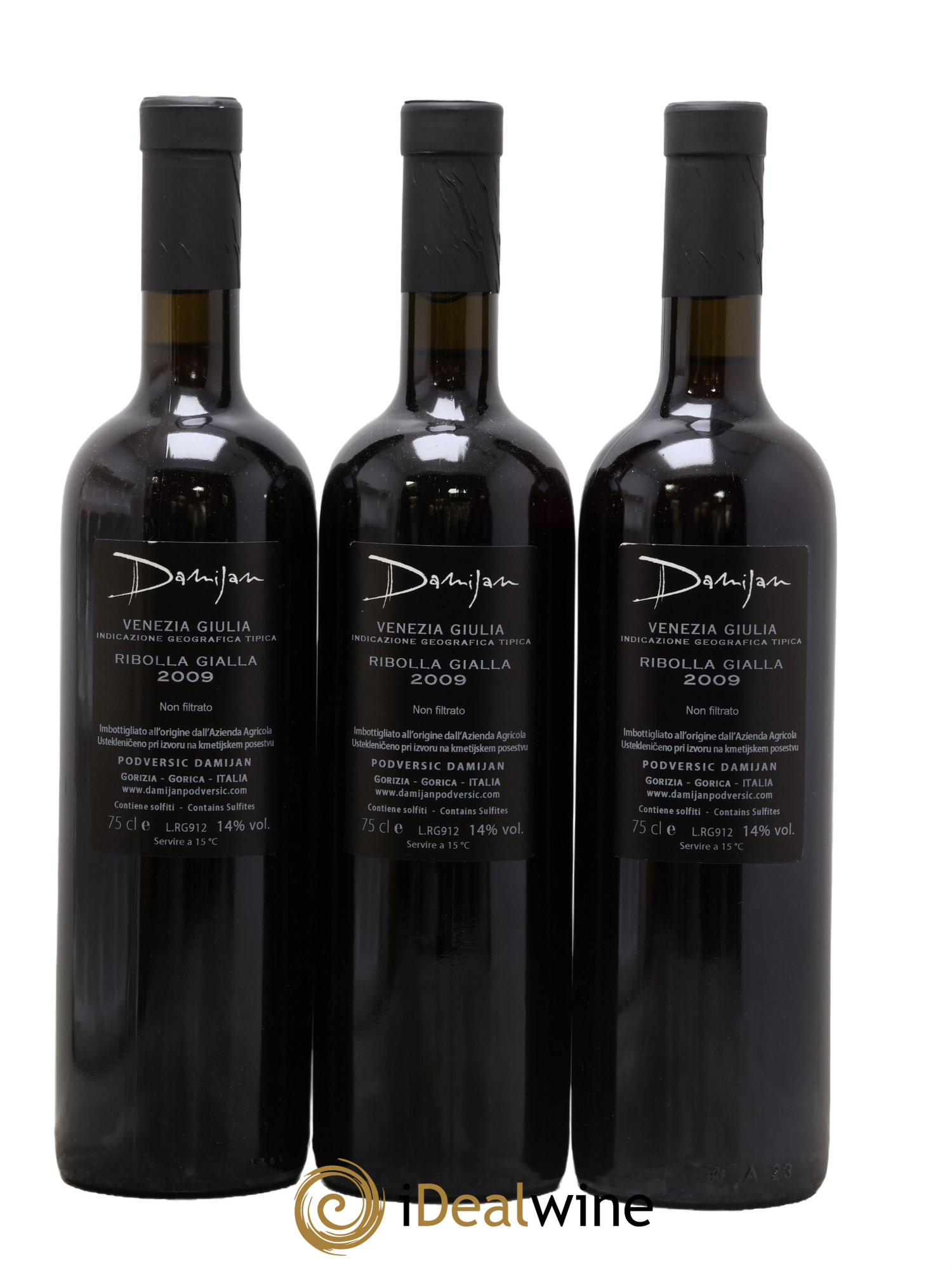 Venezia Giulia IGT Damijan Podversic Ribolla Gialla 2009 - Lot de 3 bouteilles - 1