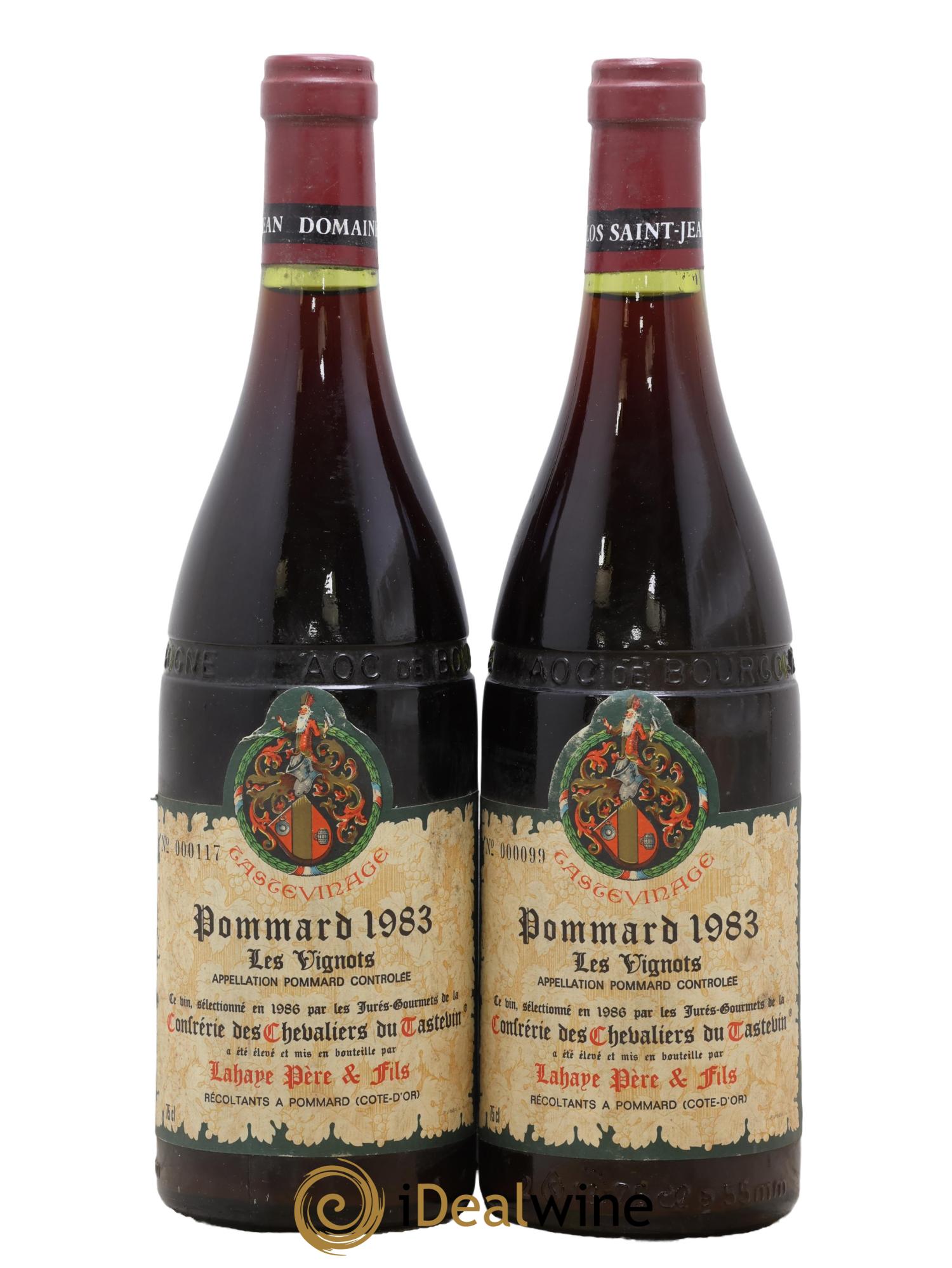 Pommard Les Vignots Lahaye 1983 - Lot de 2 bouteilles - 0