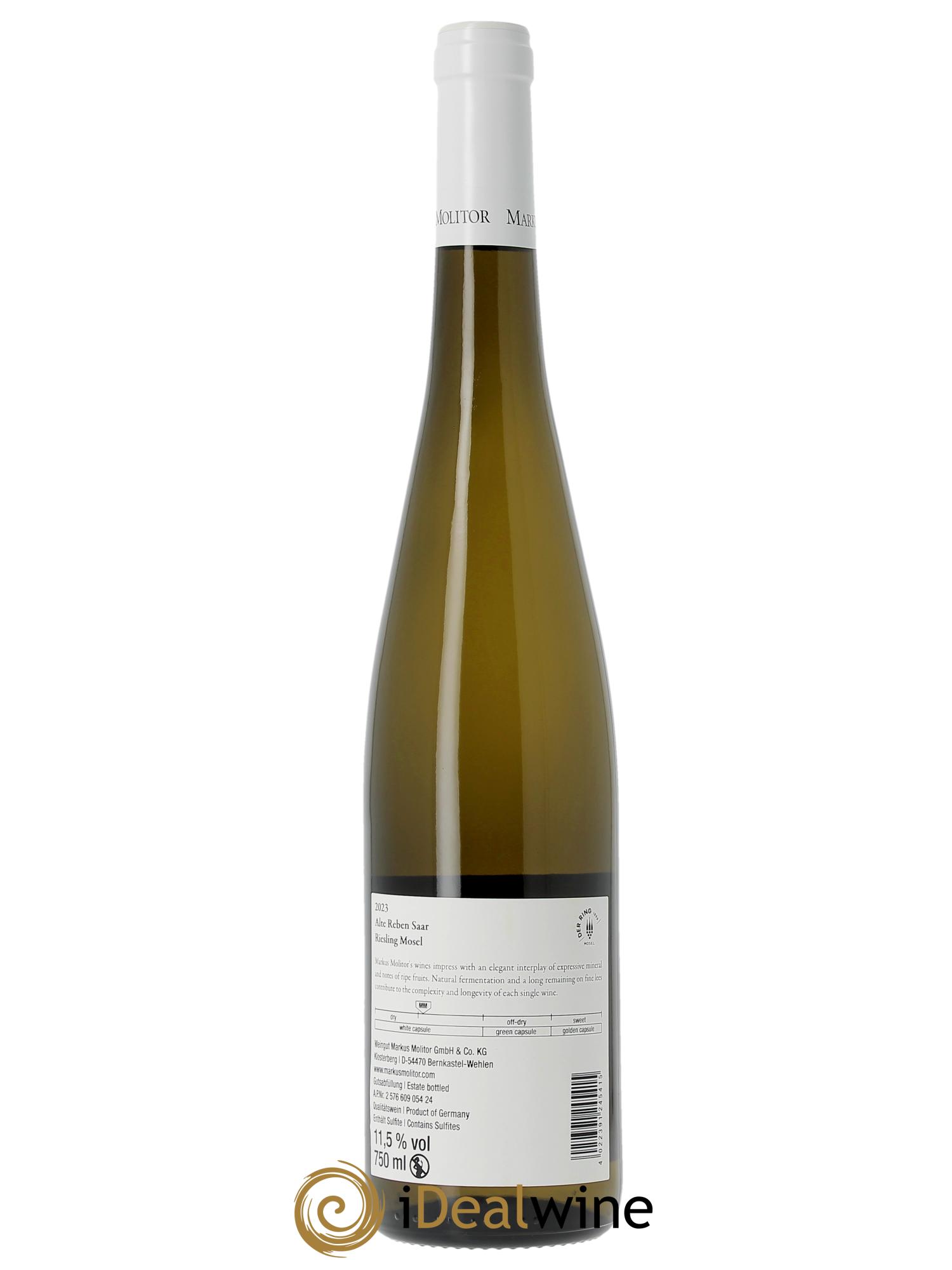 Riesling Markus Molitor Alte Reben Saar Qualitatswein White Capsule  2023 - Lot of 1 bottle - 1
