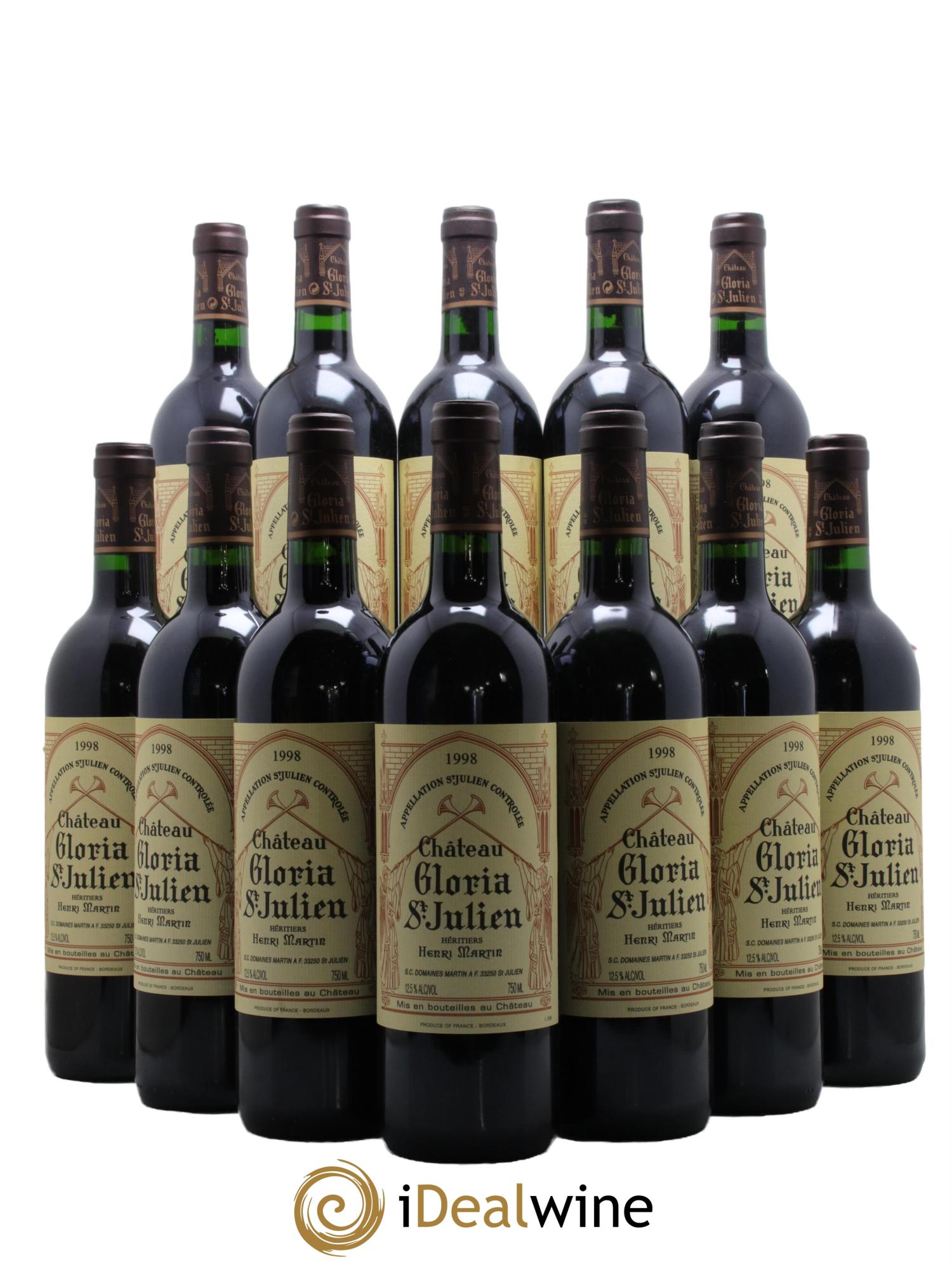 Château Gloria 1998 - Lotto di 12 bottiglie - 0