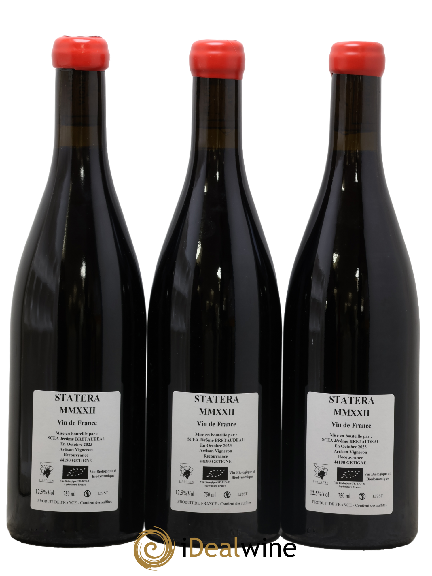Vin de France Statera Jérôme Bretaudeau - Domaine de Bellevue 2022 - Lot de 3 bouteilles - 1