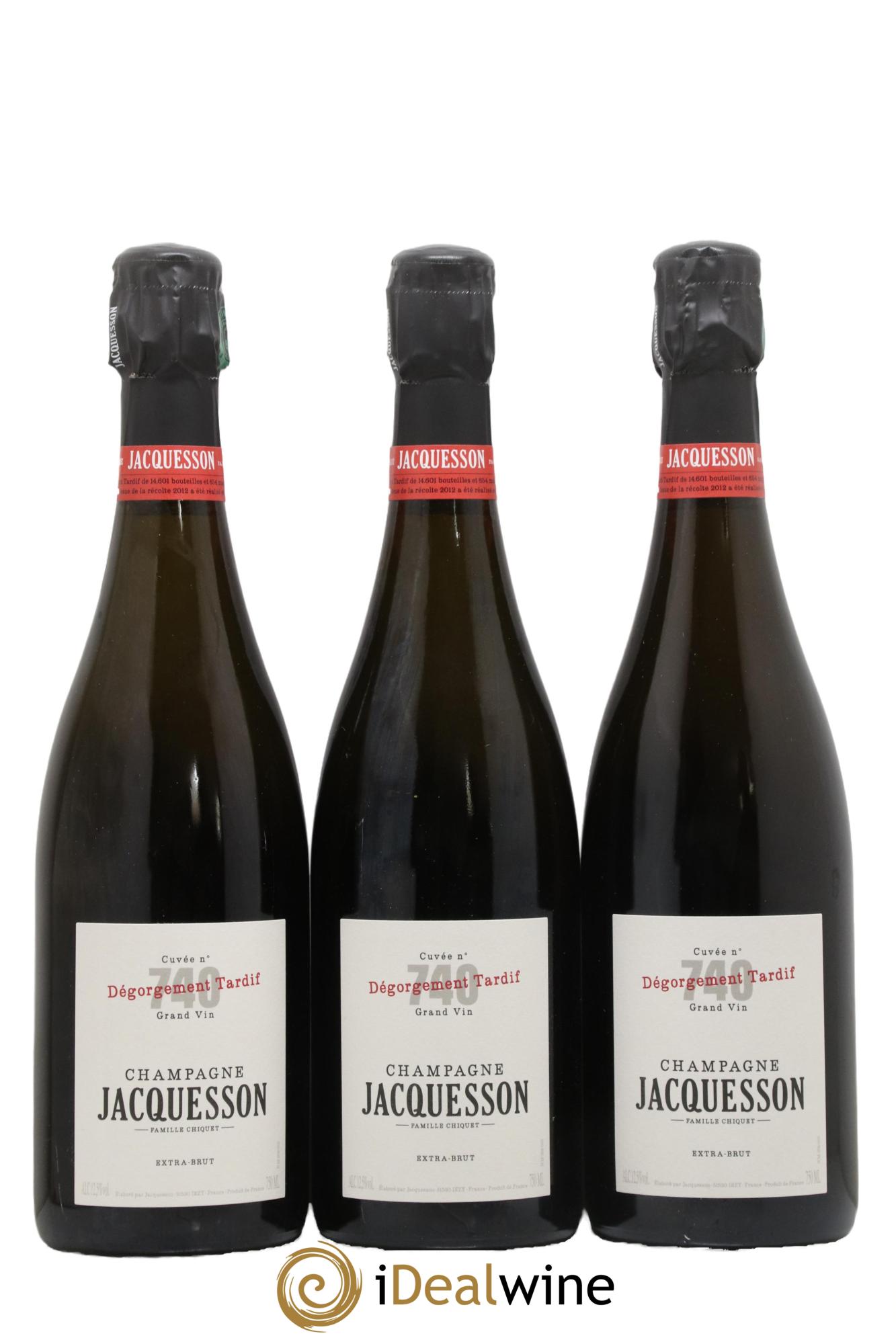 Cuvée 740 Dégorgement Tardif Extra-Brut Jacquesson - Lot de 3 bouteilles - 0