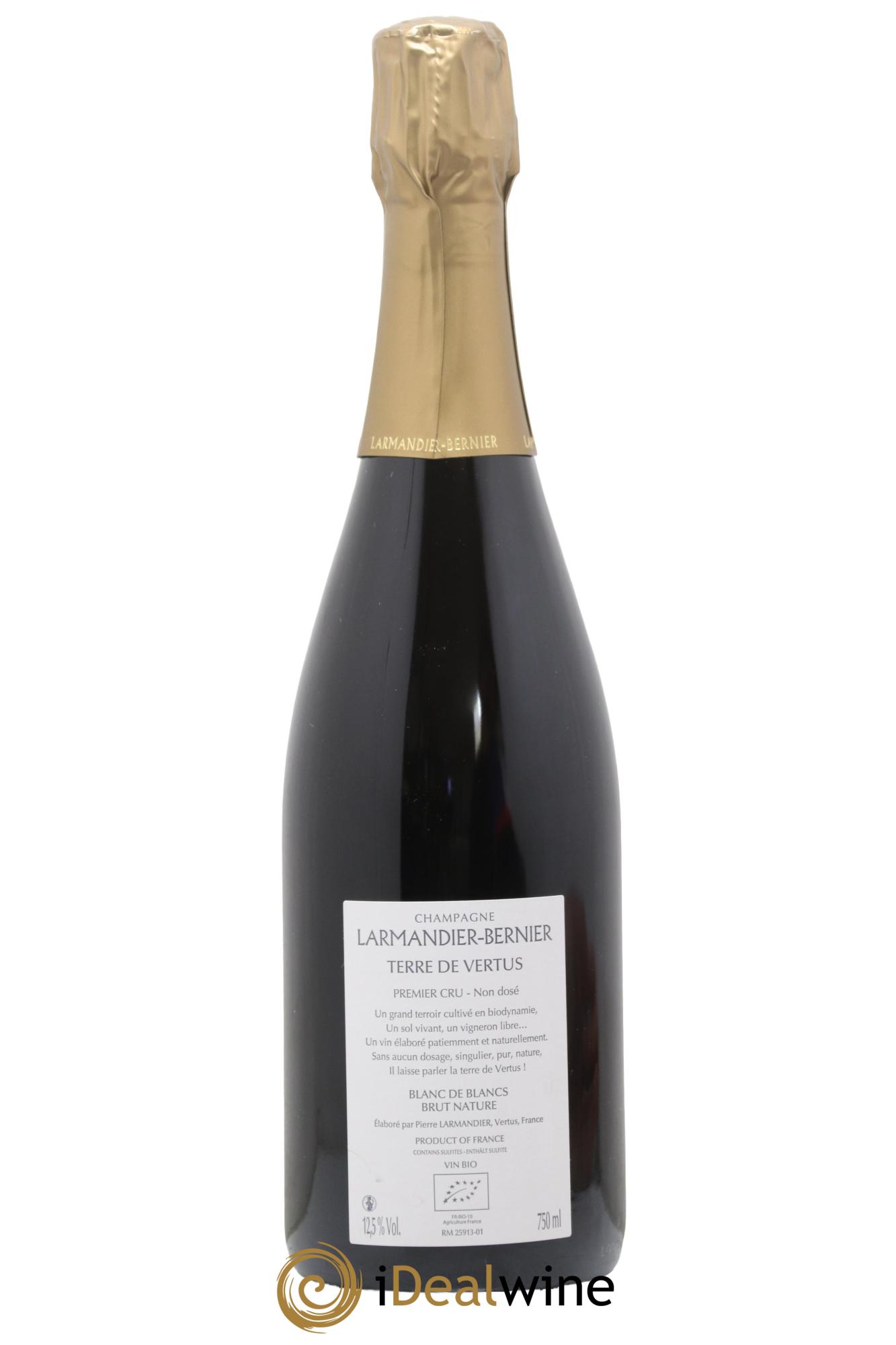 Terre de Vertus 1er Cru Non dosé Larmandier-Bernier  2016 - Lotto di 1 bottiglia - 1