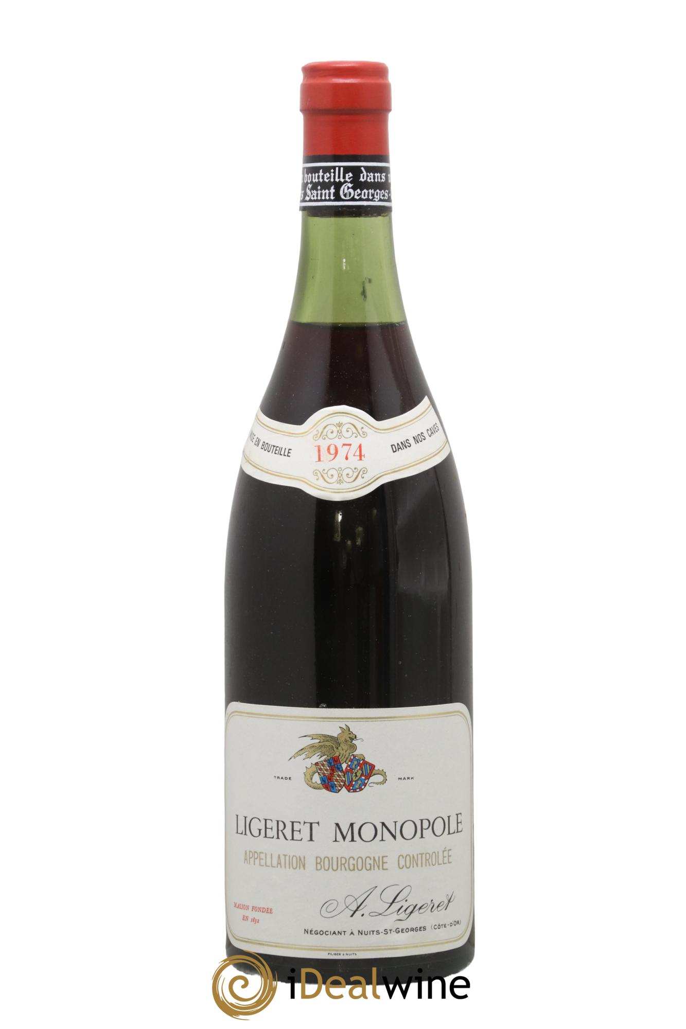 Bourgogne Monopole A. Ligeret 1974 - Lot de 1 bouteille - 0