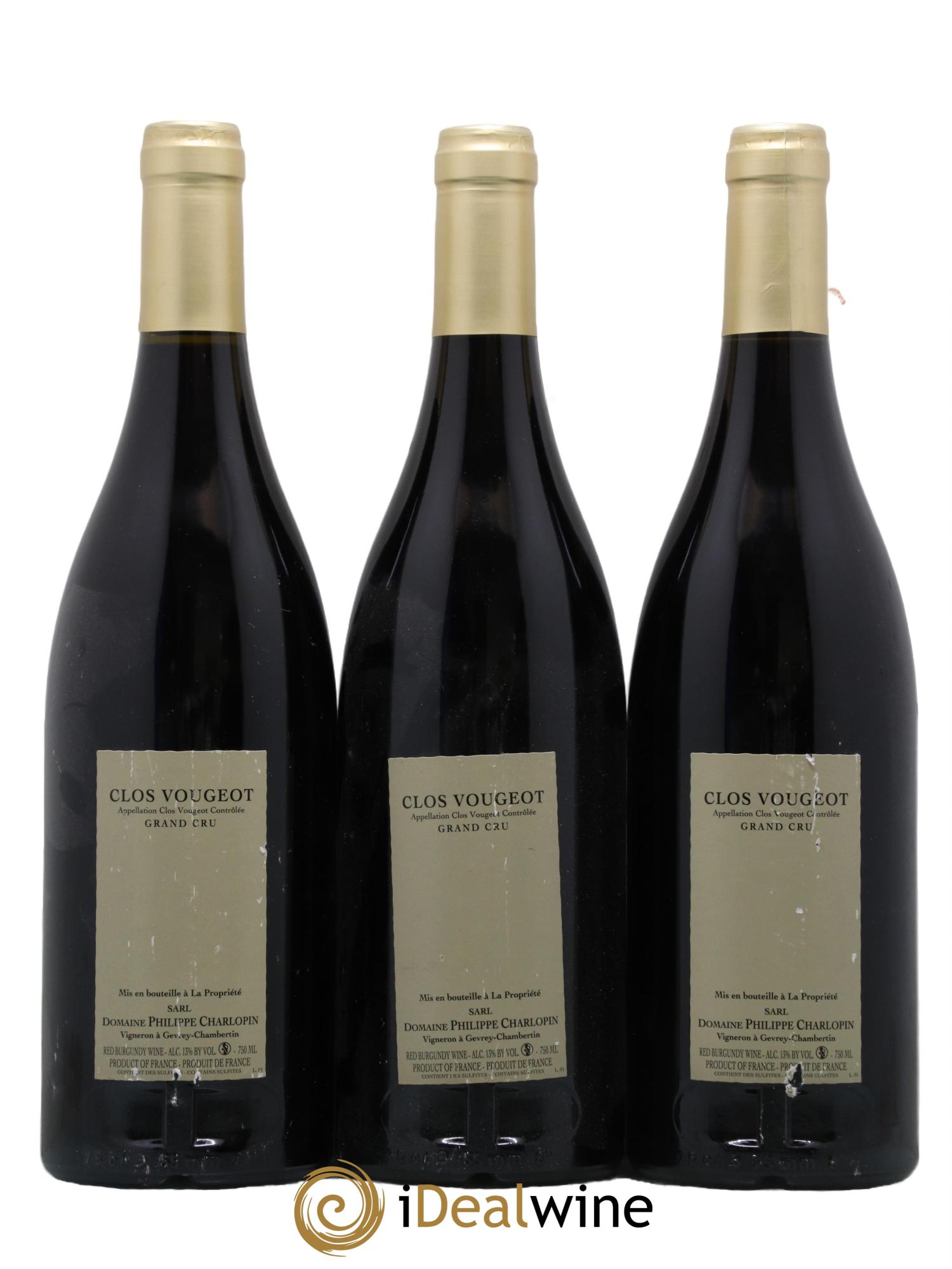 Clos de Vougeot Grand Cru Charlopin-Parizot 2011 - Lot de 3 bouteilles - 1