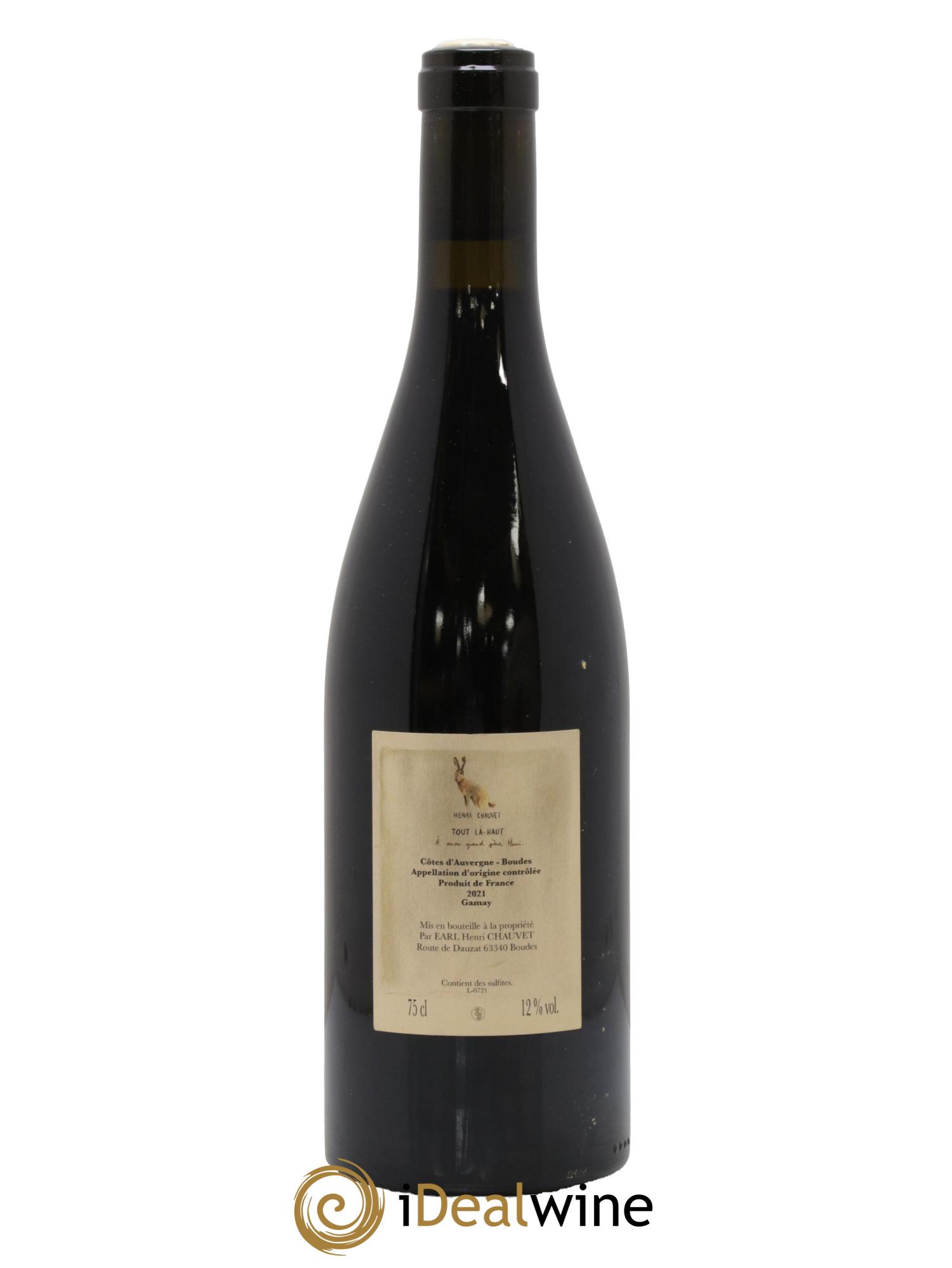 Côtes d'Auvergne Tout Là Haut Henri Chauvet 2021 - Lot de 1 bouteille - 1