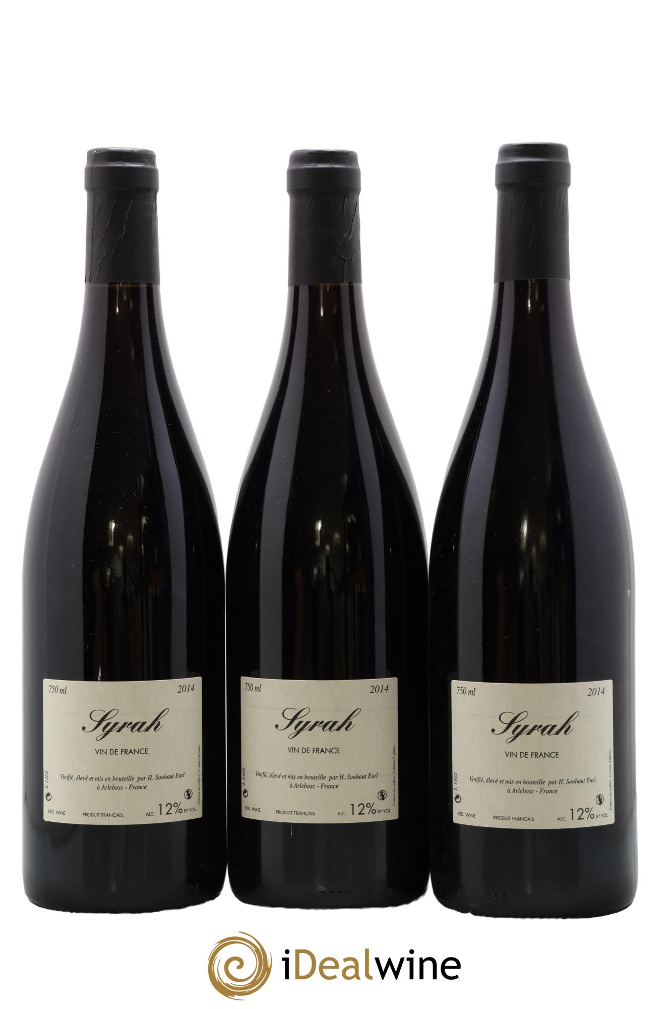 Vin de France Syrah Hervé Souhaut - Domaine Romaneaux-Destezet 2014 - Lot de 3 bouteilles - 1