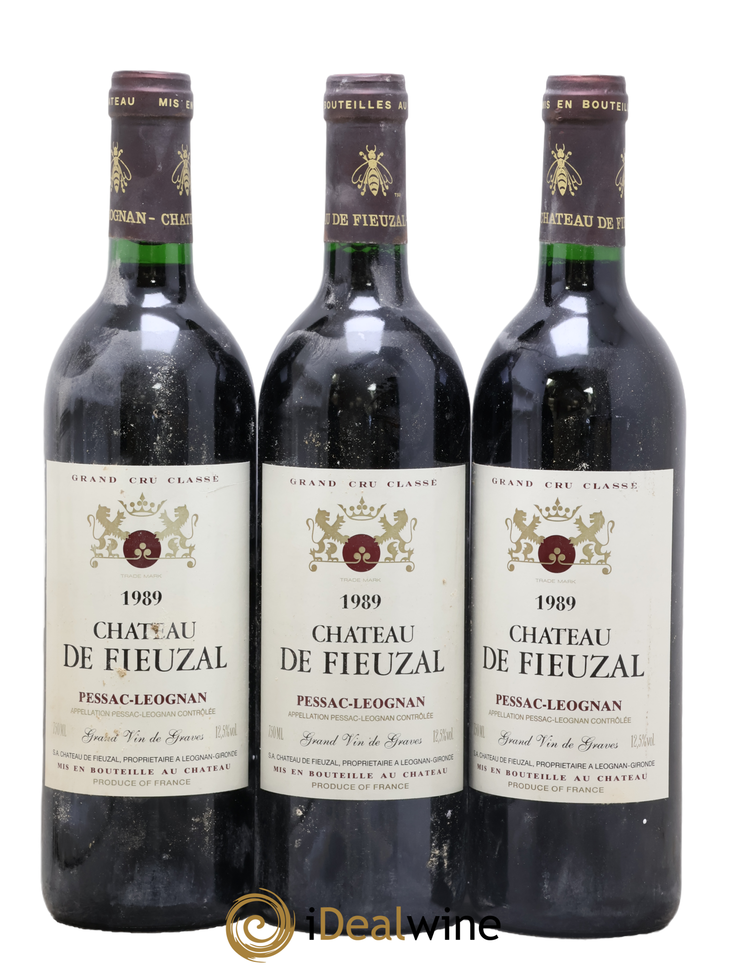 Château de Fieuzal Cru Classé de Graves 1989 - Lot de 3 bouteilles - 0