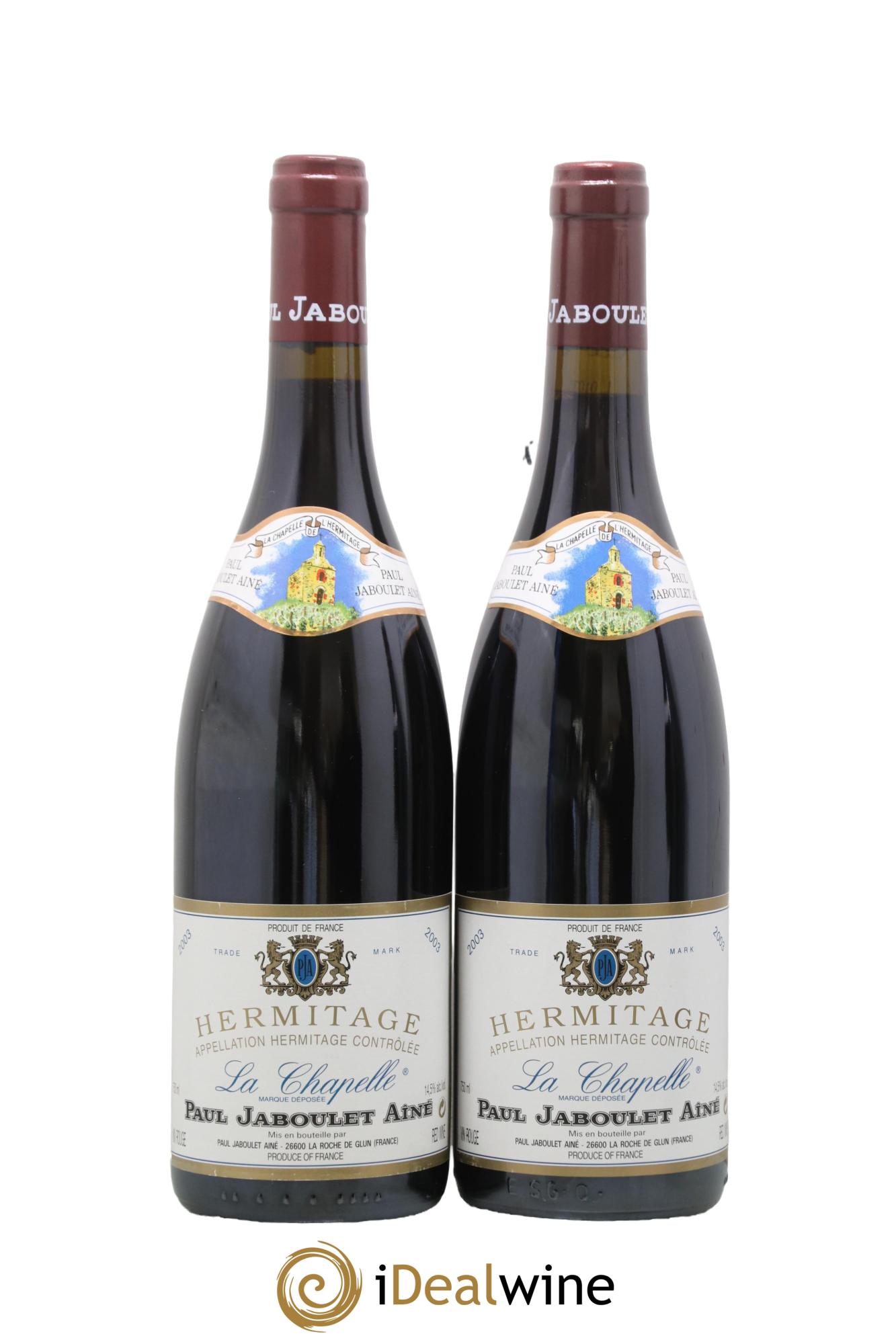 Hermitage La Chapelle Paul Jaboulet Ainé 2003 - Posten von 2 Flaschen - 0
