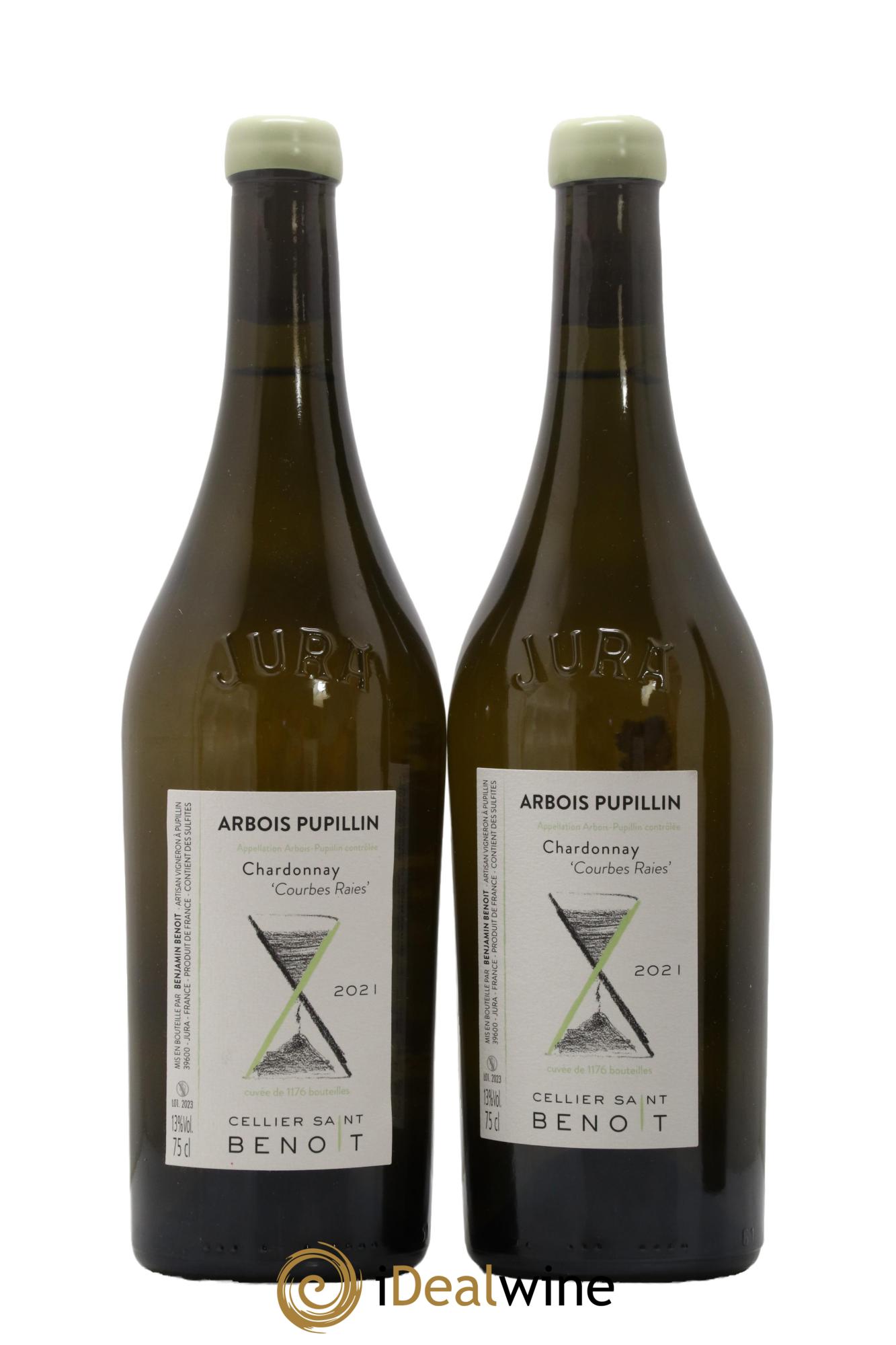 Arbois-Pupillin Chardonnay Courbes Raies Cellier Saint Benoît 2021 - Lot de 2 bouteilles - 0