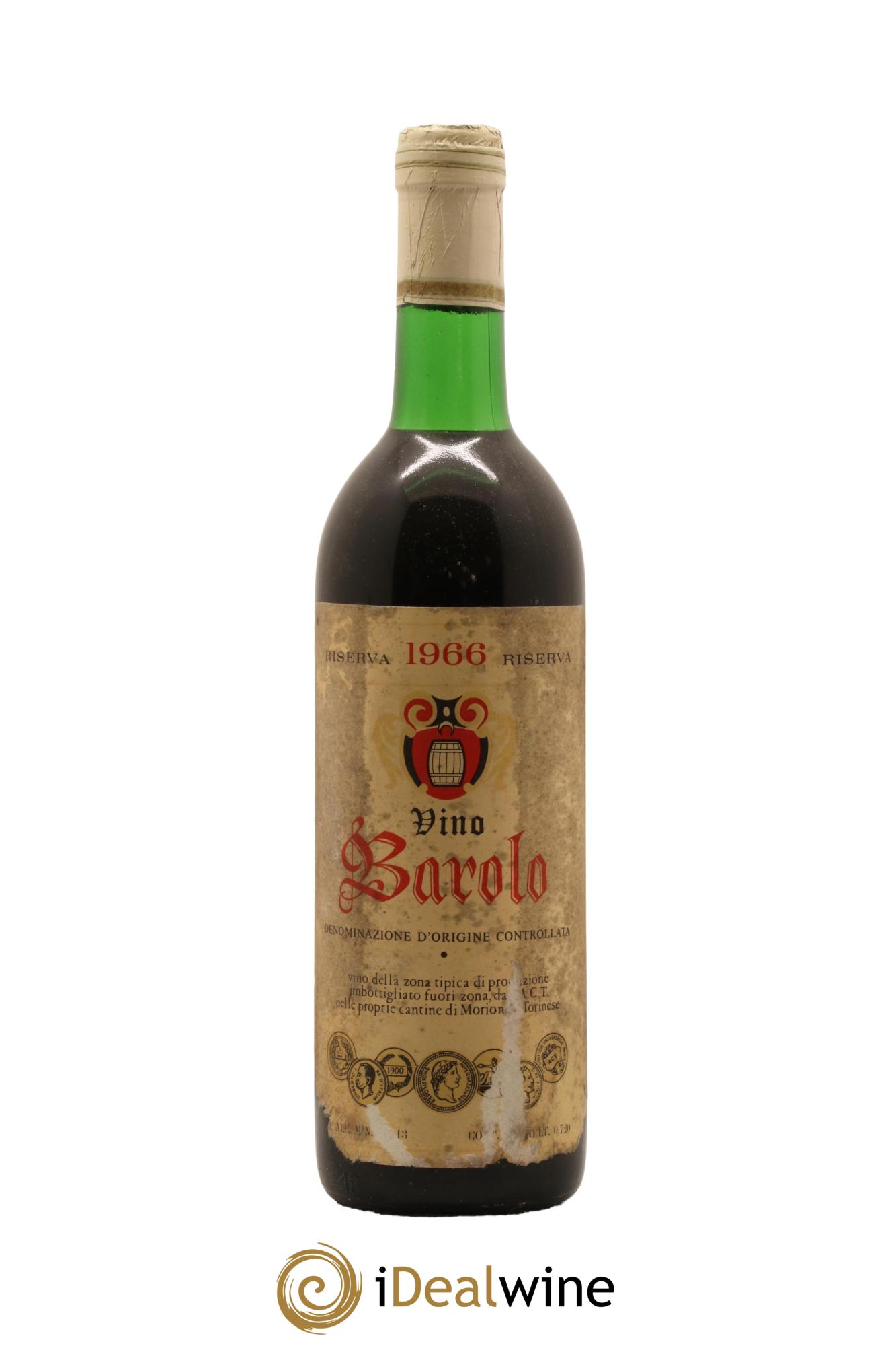 Barolo Riserva Cantina Morione Torinese 1966 - Lot de 1 bouteille - 0