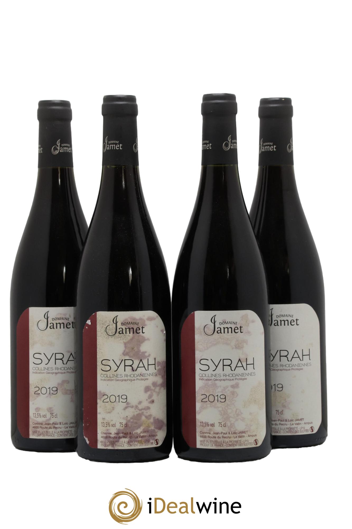 IGP Collines Rhodaniennes Syrah Jamet (Domaine) 2019 - Lotto di 4 bottiglie - 0