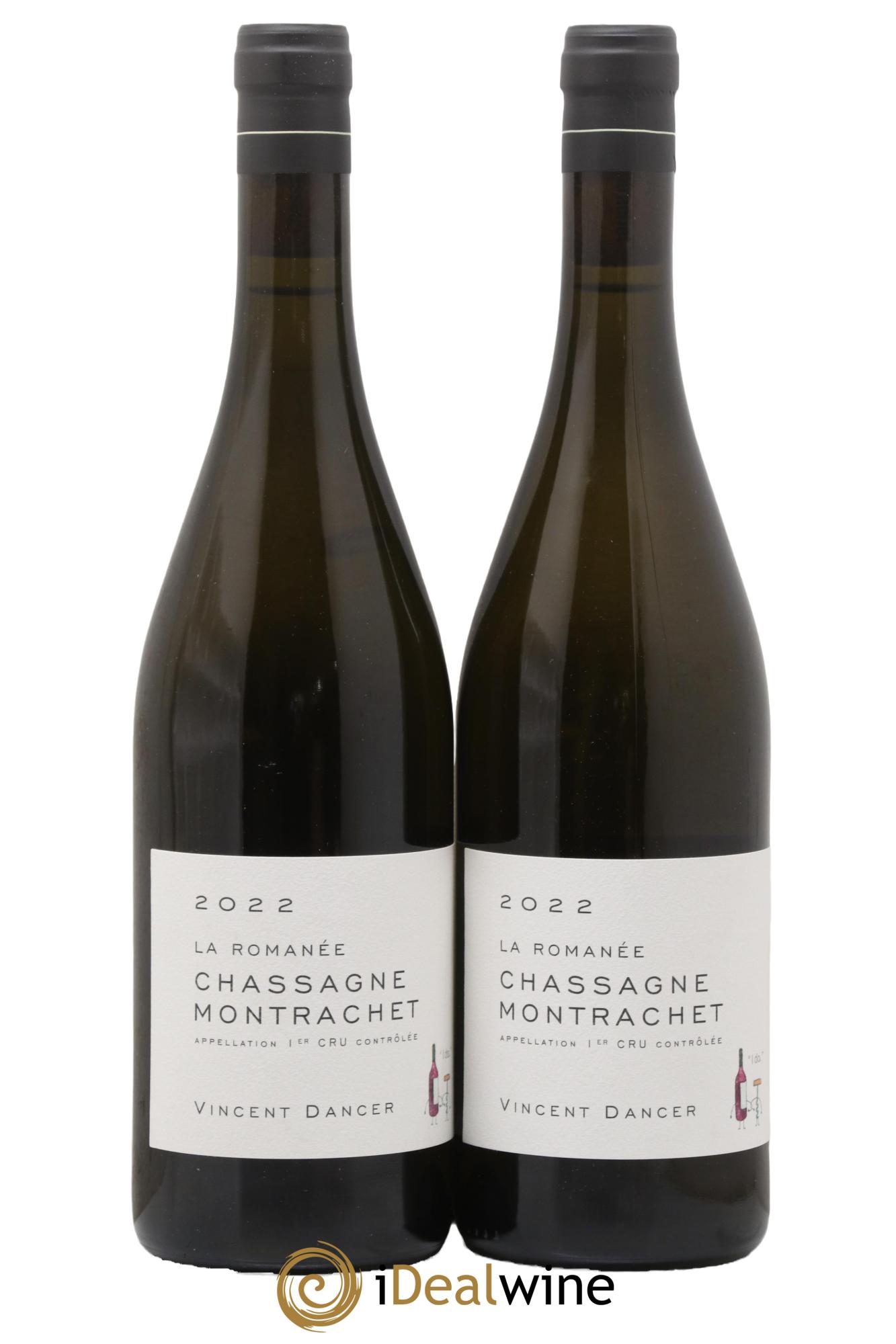 Chassagne-Montrachet 1er Cru La Romanée Vincent Dancer 2022 - Lot de 2 bouteilles - 0