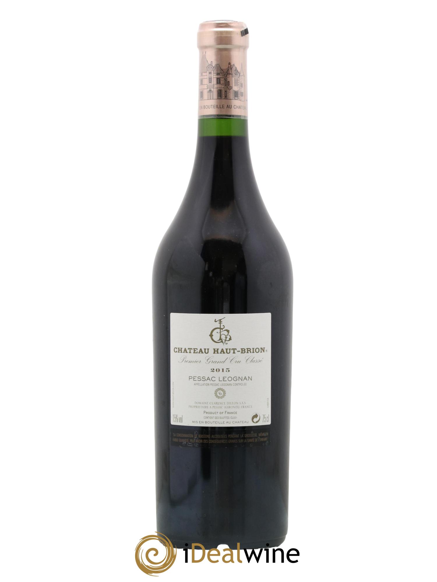 Château Haut Brion 1er Grand Cru Classé 2015 - Lot de 1 bouteille - 1
