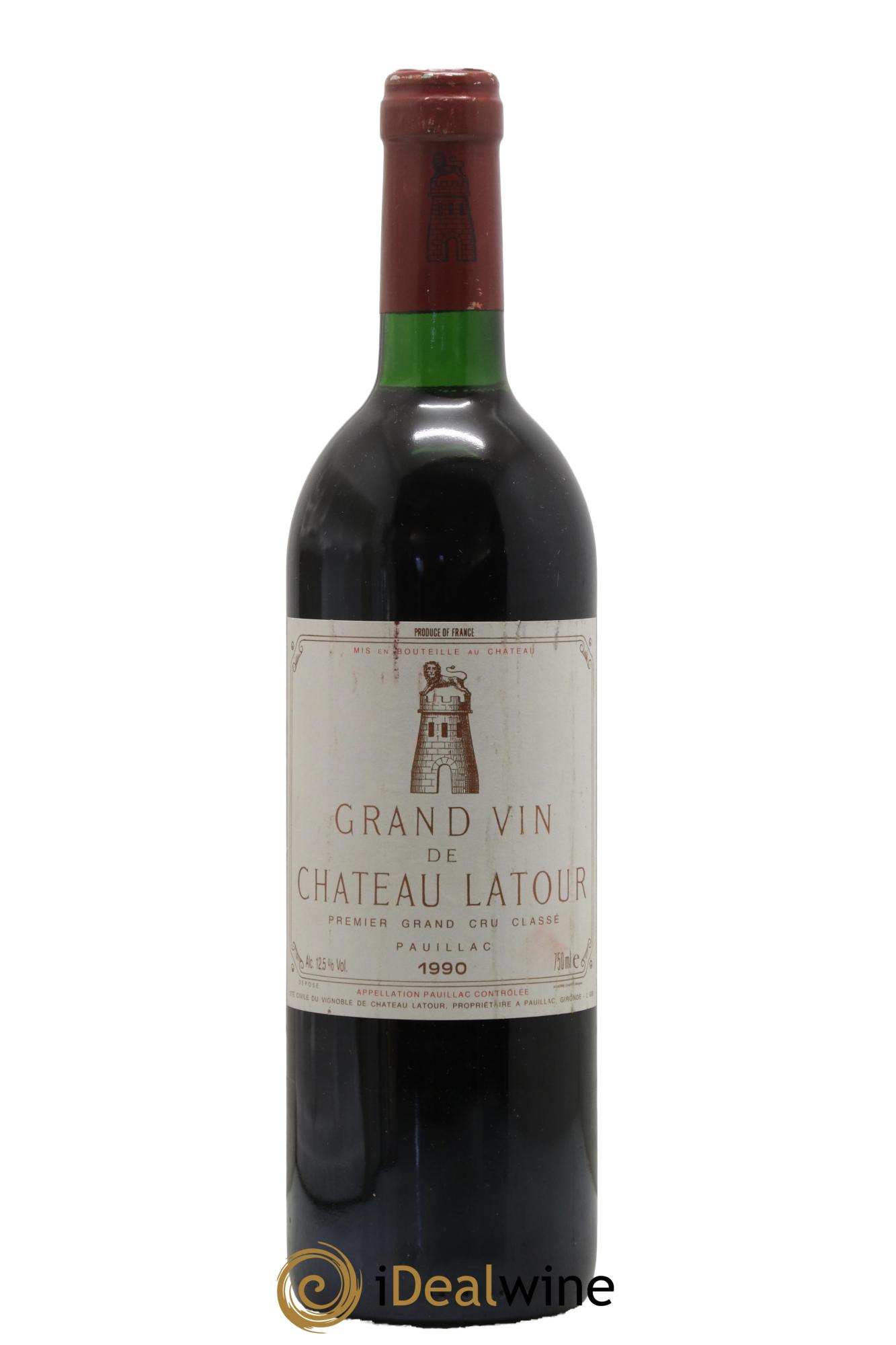 Château Latour 1er Grand Cru Classé 1990 - Lot de 1 bouteille - 0