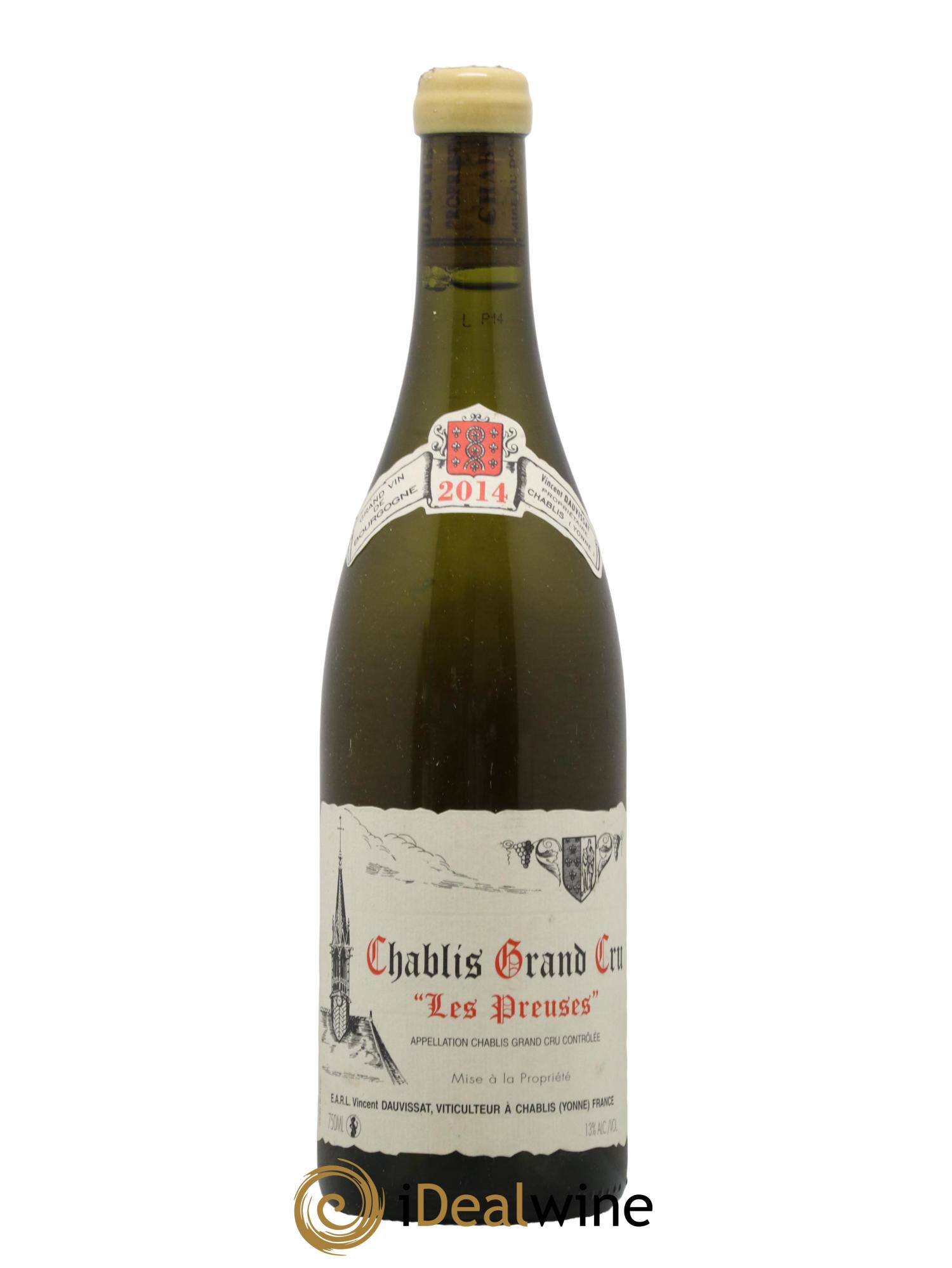 Chablis Grand Cru Les Preuses Vincent Dauvissat (Domaine) 2014 - Lot de 1 bouteille - 0