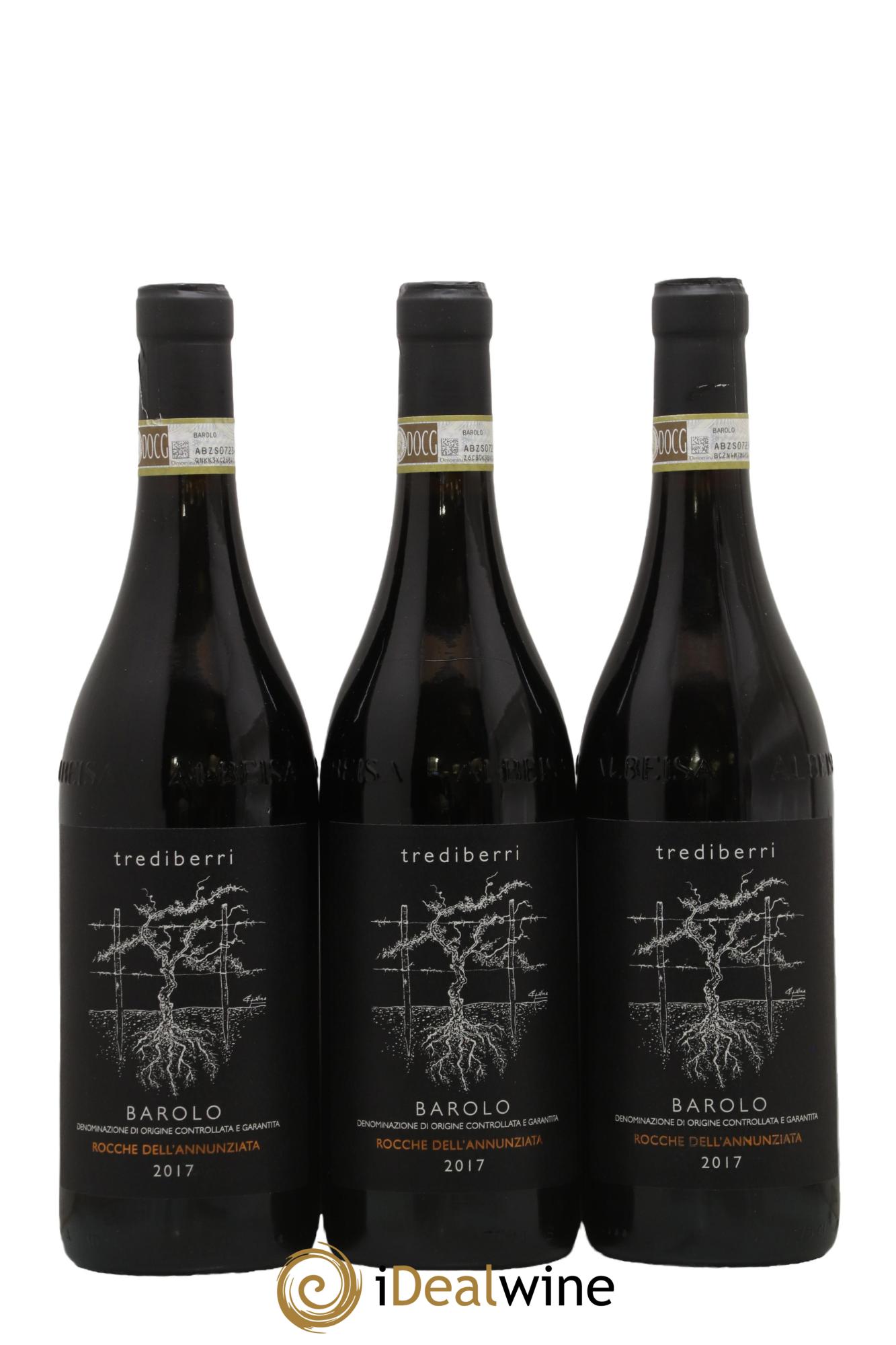 Barolo DOCG Rocche Dell'Annunziata Trediberri 2017 - Lot de 3 bouteilles - 0