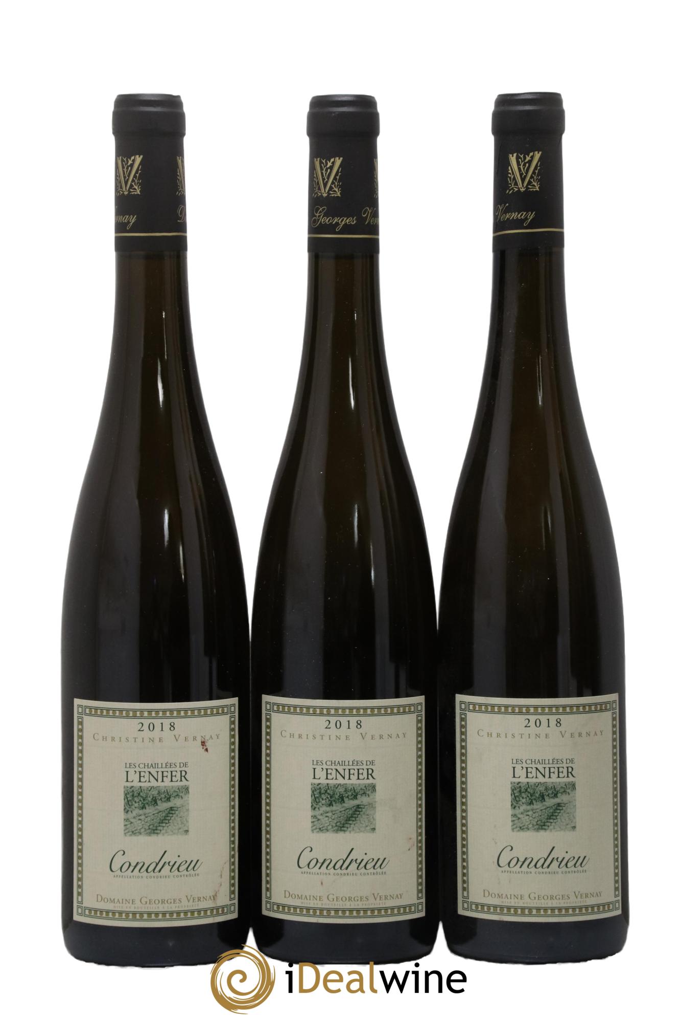 Condrieu Les Chaillées de l'Enfer Georges Vernay 2018 - Posten von 3 Flaschen - 0