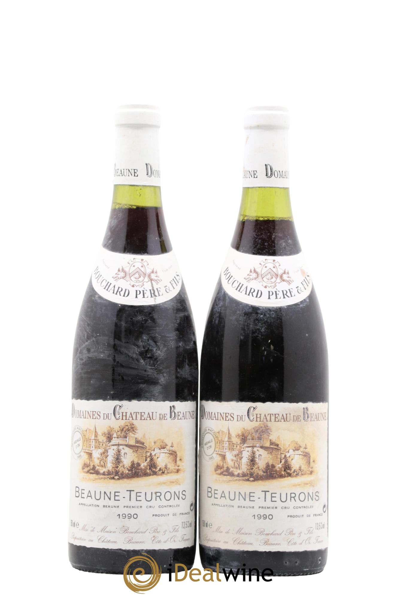 Beaune 1er Cru Teurons Bouchard Père & Fils 1990 - Lot de 2 bouteilles - 0