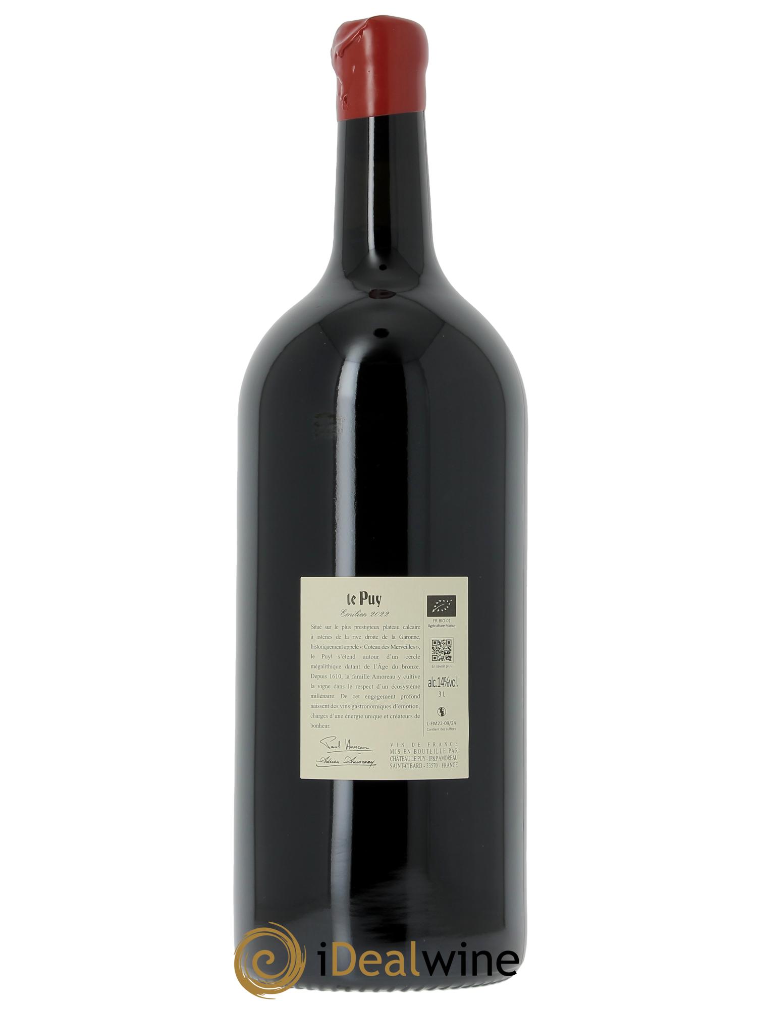 Le Puy - Cuvée Emilien 2022 - Lot de 1 double magnum - 2