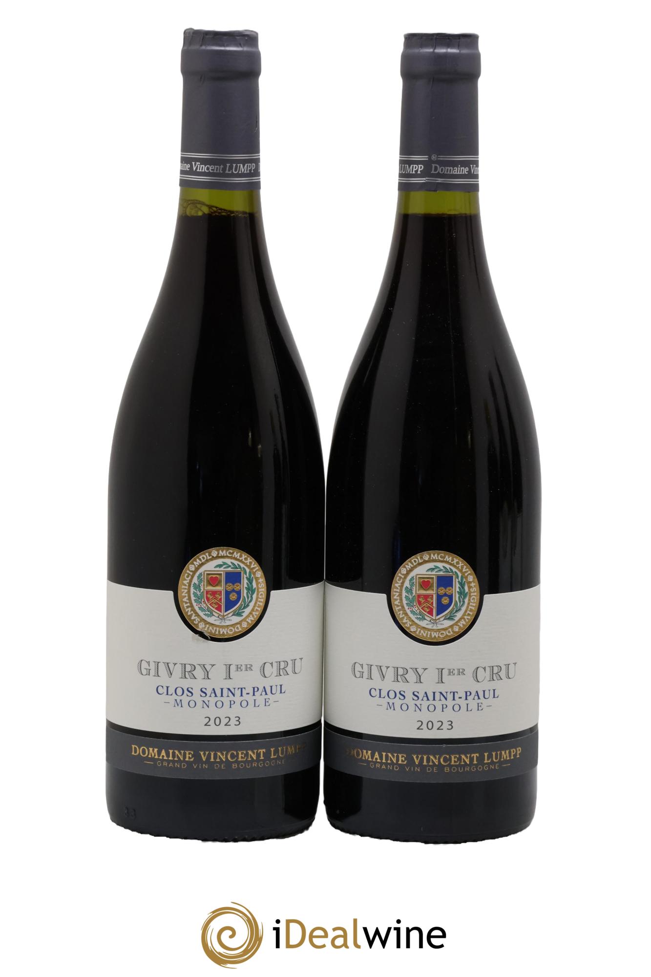 Givry 1er Cru Clos Saint Paul Vincent Lumpp 2023 - Lot de 2 bouteilles - 0