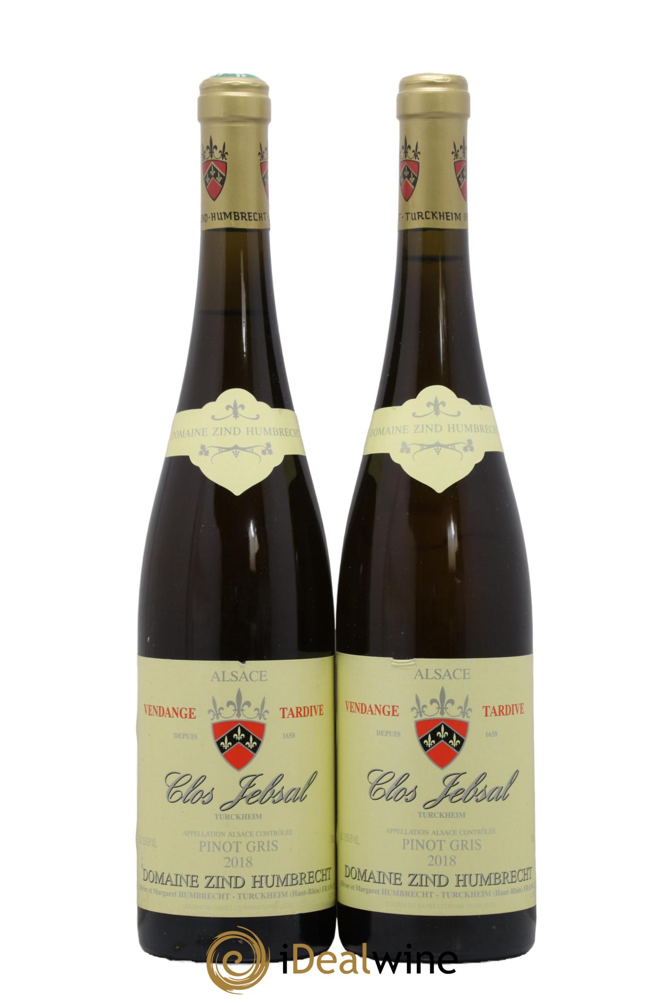 Alsace Pinot Gris Clos Jebsal Vendanges Tardives Zind-Humbrecht (Domaine) 2018 - Lot de 2 bouteilles - 0