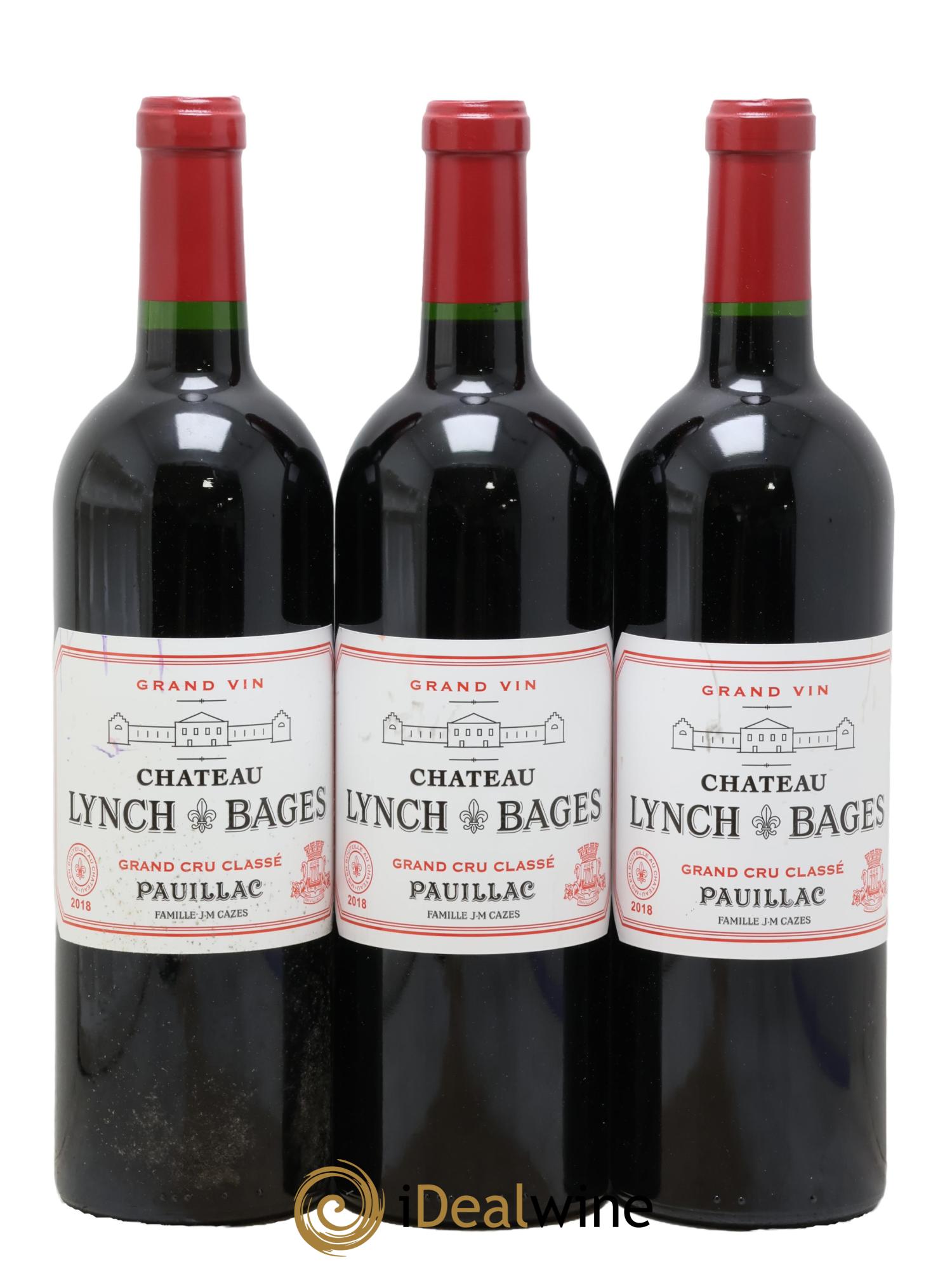 Château Lynch Bages 5ème Grand Cru Classé 2018 - Posten von 3 Flaschen - 0
