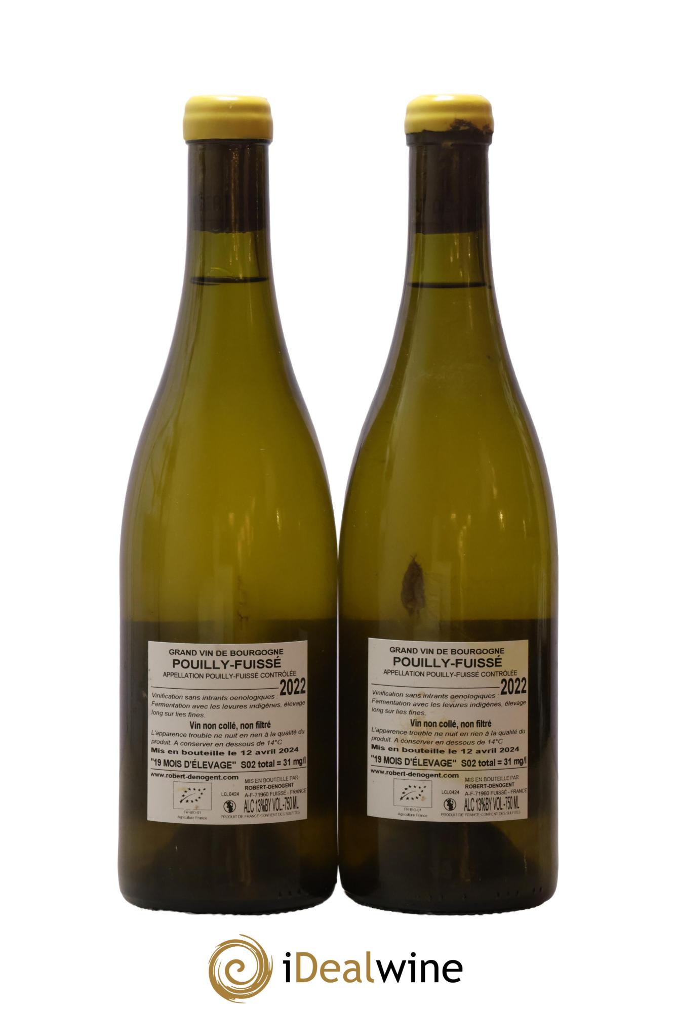 Pouilly-Fuissé La Croix Vieilles Vignes Robert Denogent (Domaine)  2022 - Lot de 2 bouteilles - 1
