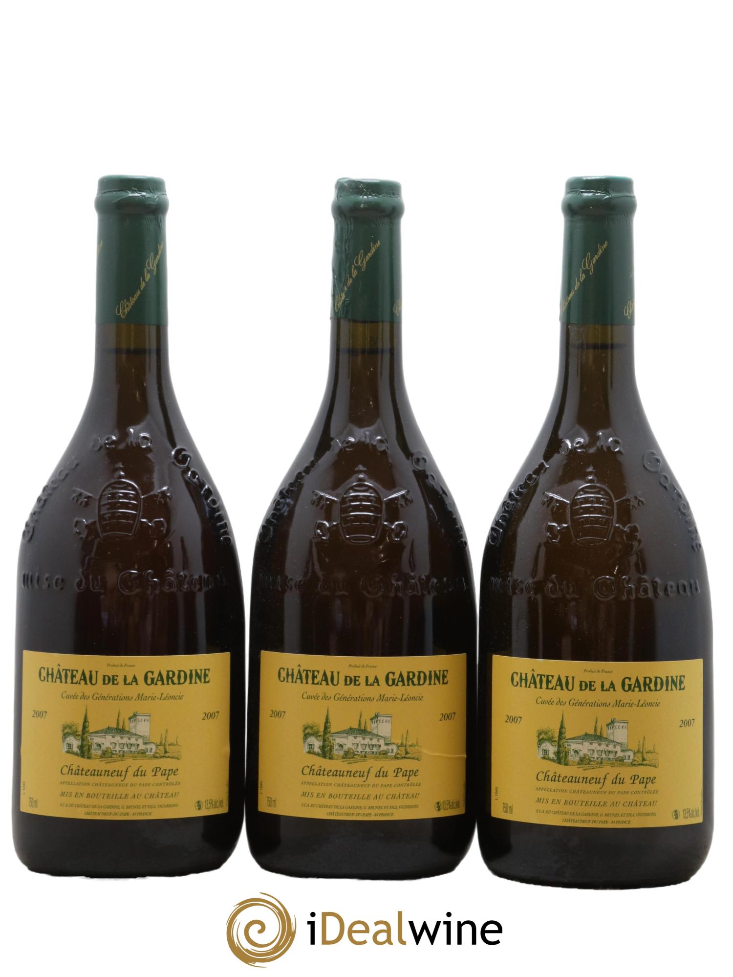 Châteauneuf-du-Pape La Gardine Cuvée des Générations Marie Léoncie Famille Brunel 2007 - Lot de 6 bouteilles - 1