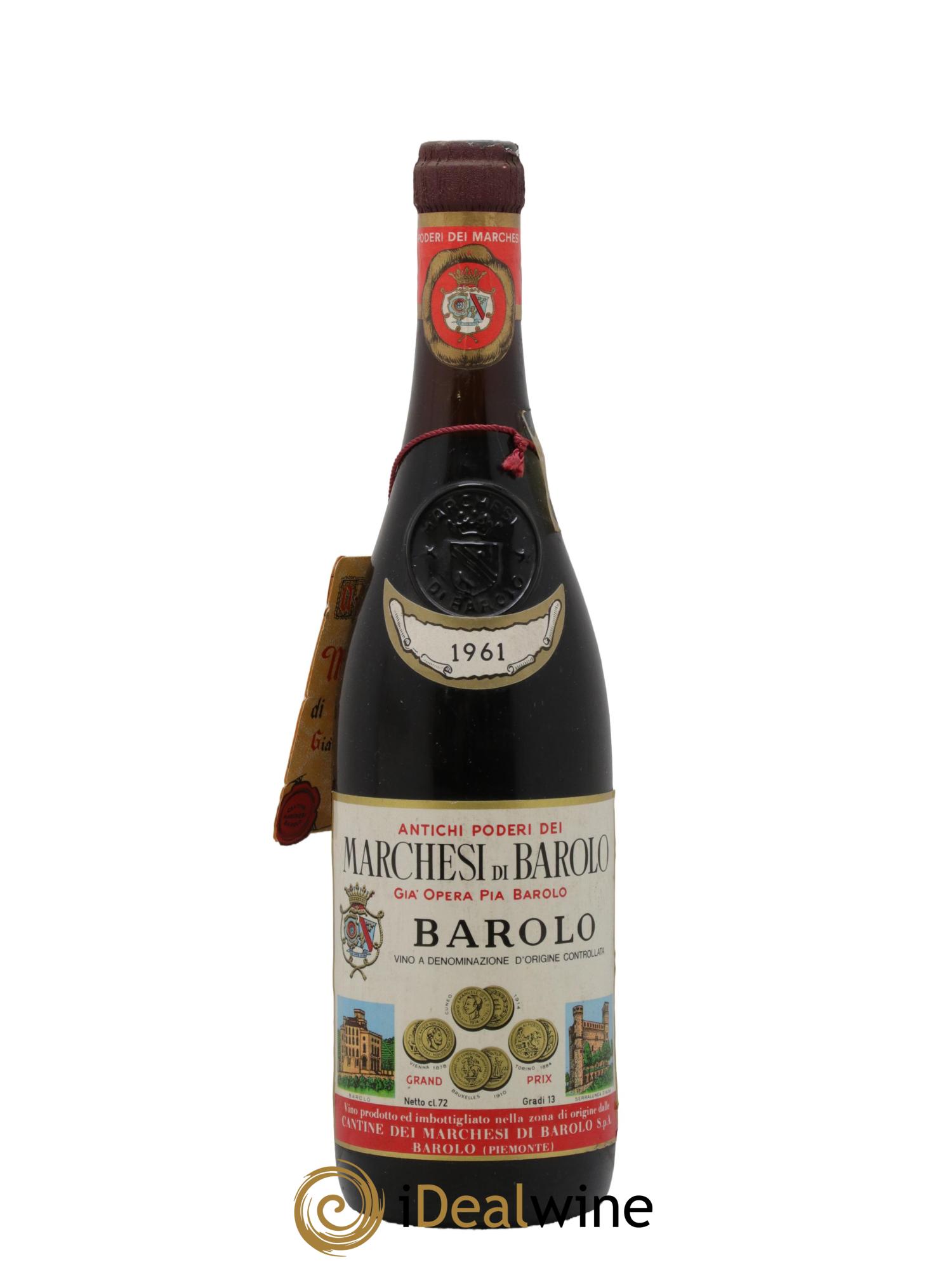 Barolo DOCG Marchesi di Barolo 1961 - Lot de 1 bouteille - 0