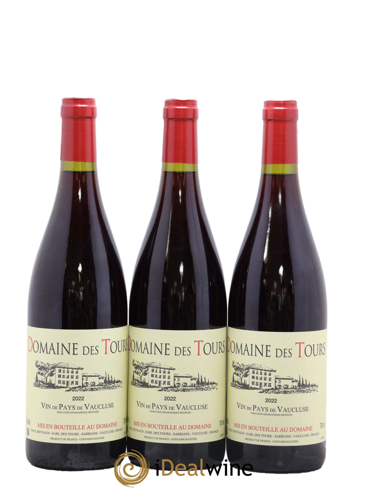Vaucluse (Vin de Pays de Vaucluse) Domaine des Tours Emmanuel Reynaud 2022 - Lot de 3 bouteilles - 0