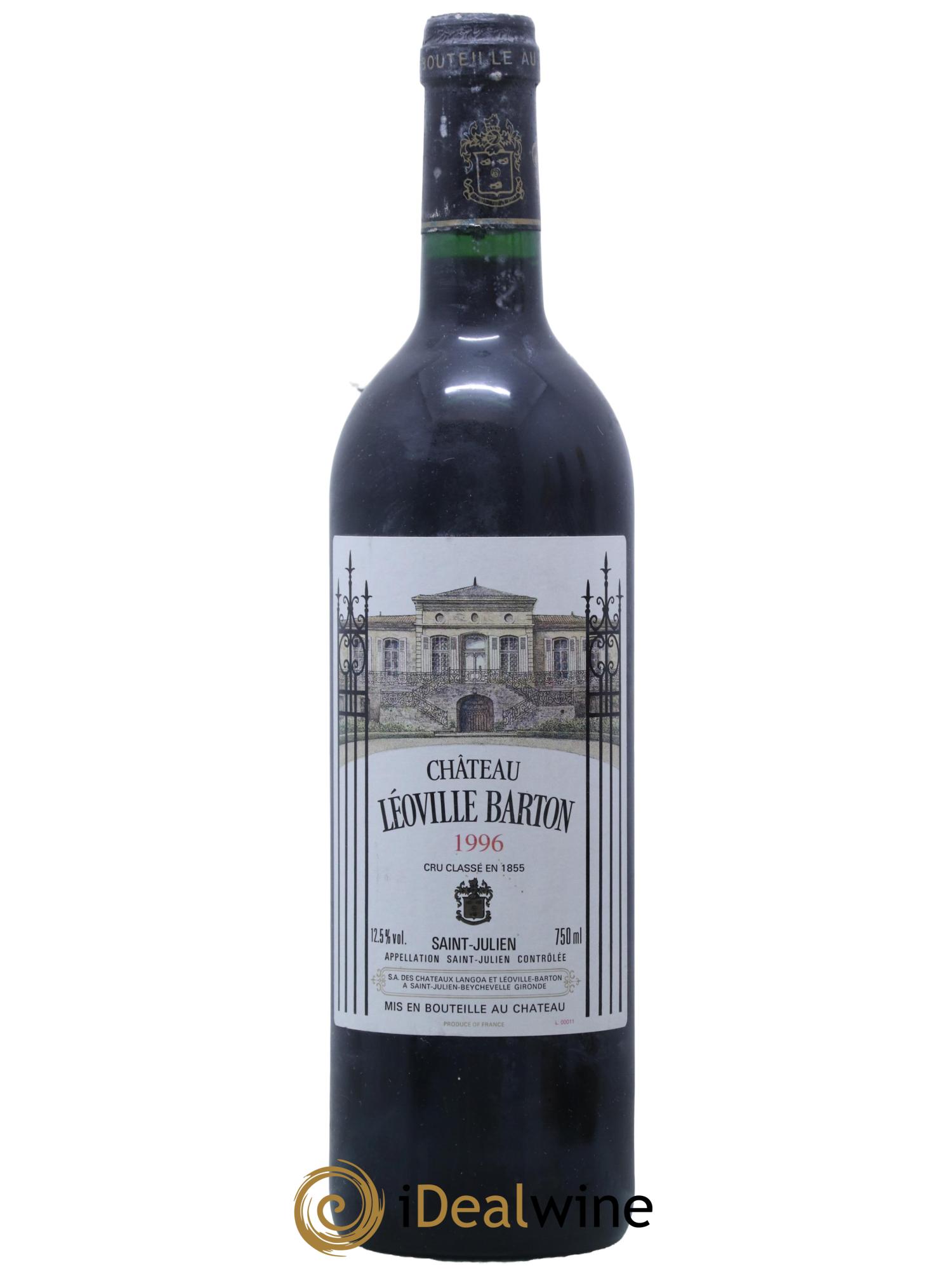 Château Léoville Barton 2ème Grand Cru Classé 1996 - Lot de 1 bouteille - 0