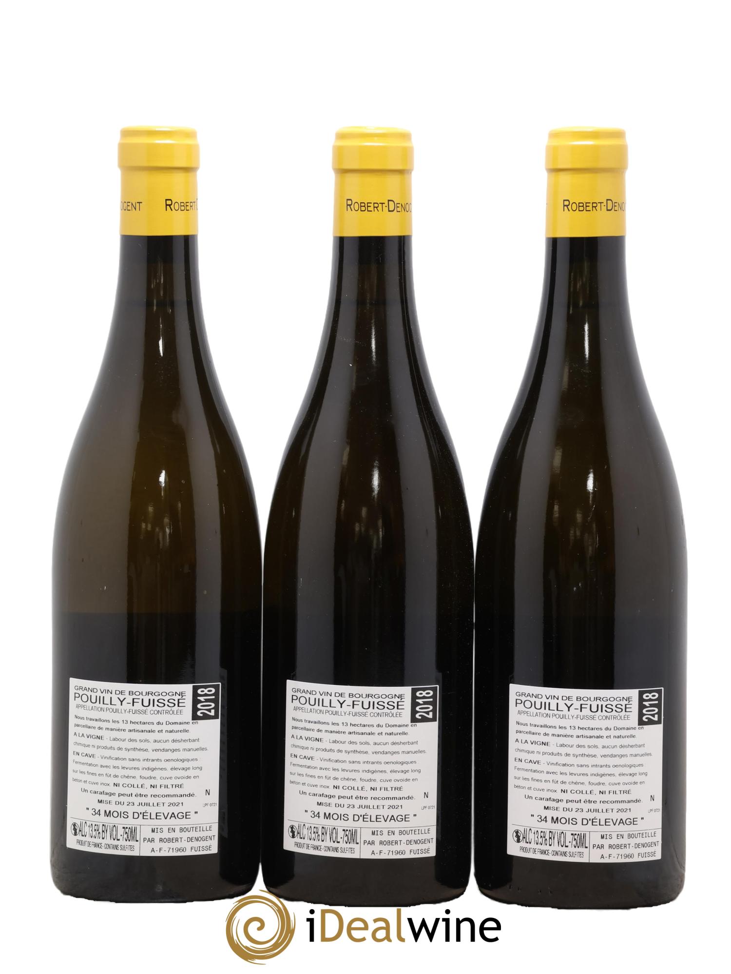 Pouilly-Fuissé La Croix Vieilles Vignes Robert Denogent (Domaine) 2018 - Lotto di 3 bottiglie - 1