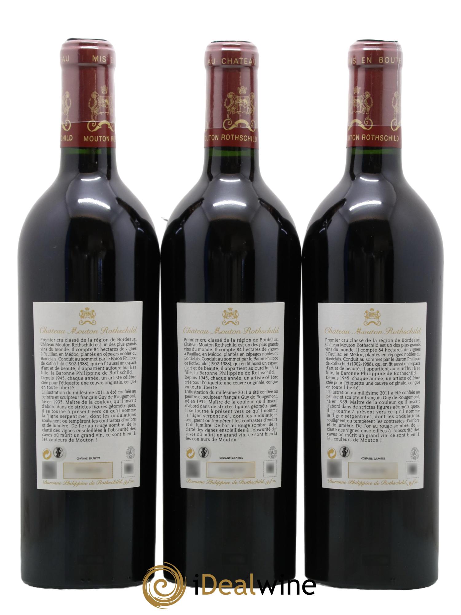 Château Mouton Rothschild 1er Grand Cru Classé 2011 - Lot de 6 bouteilles - 2
